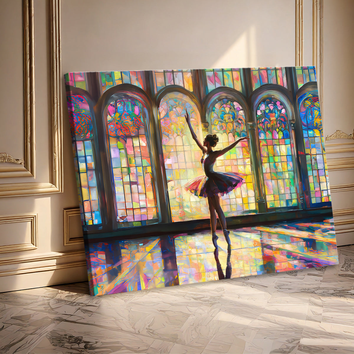 Graceful Ballerina Dancing Oil Painting Canvas Wall Art