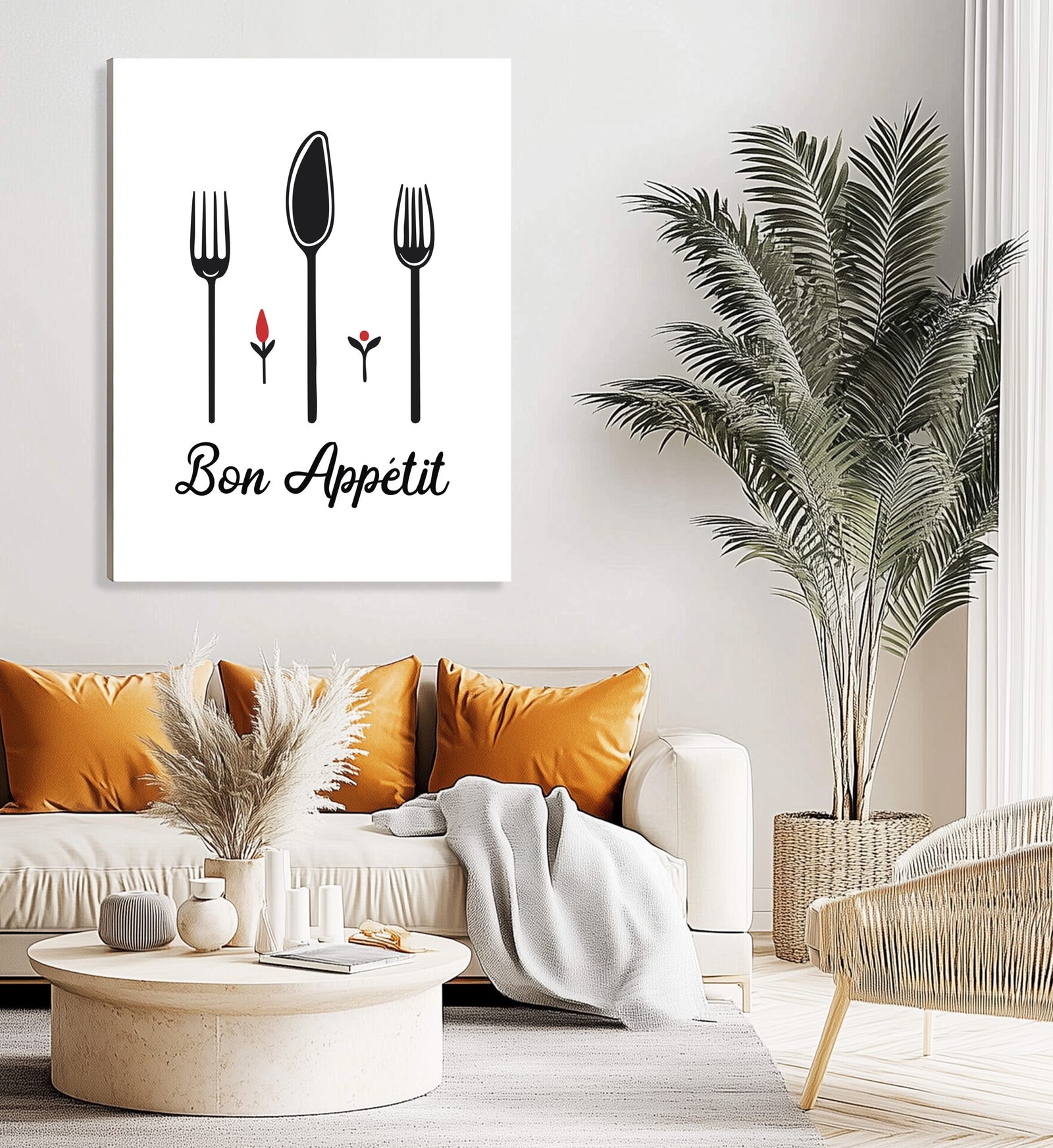 Bon Appétit Modern Minimalist Wall Hanging For Kitchen