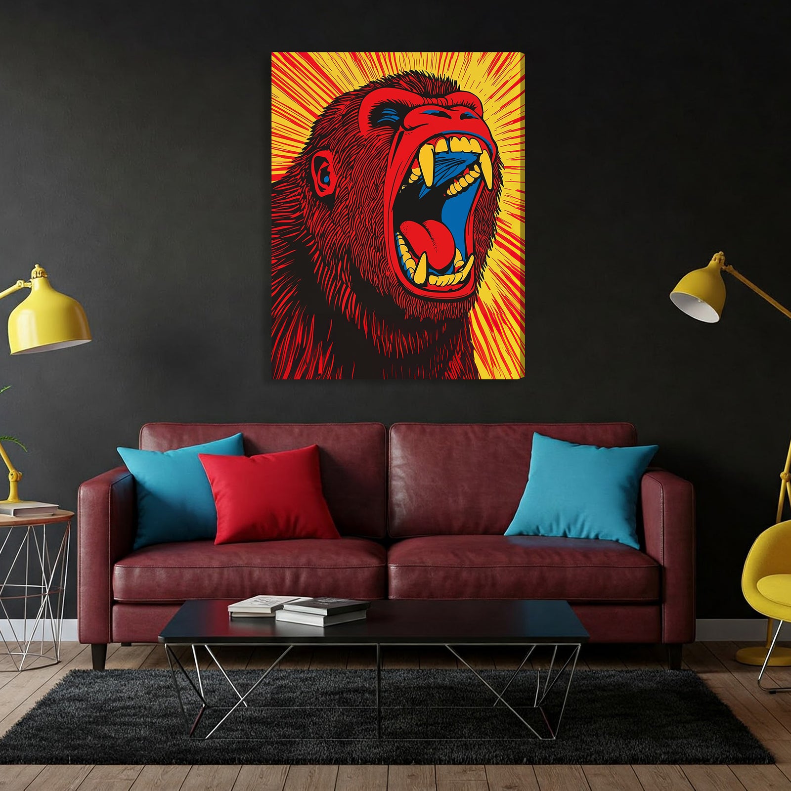 Vibrant Gorilla Modern Wall Artwork