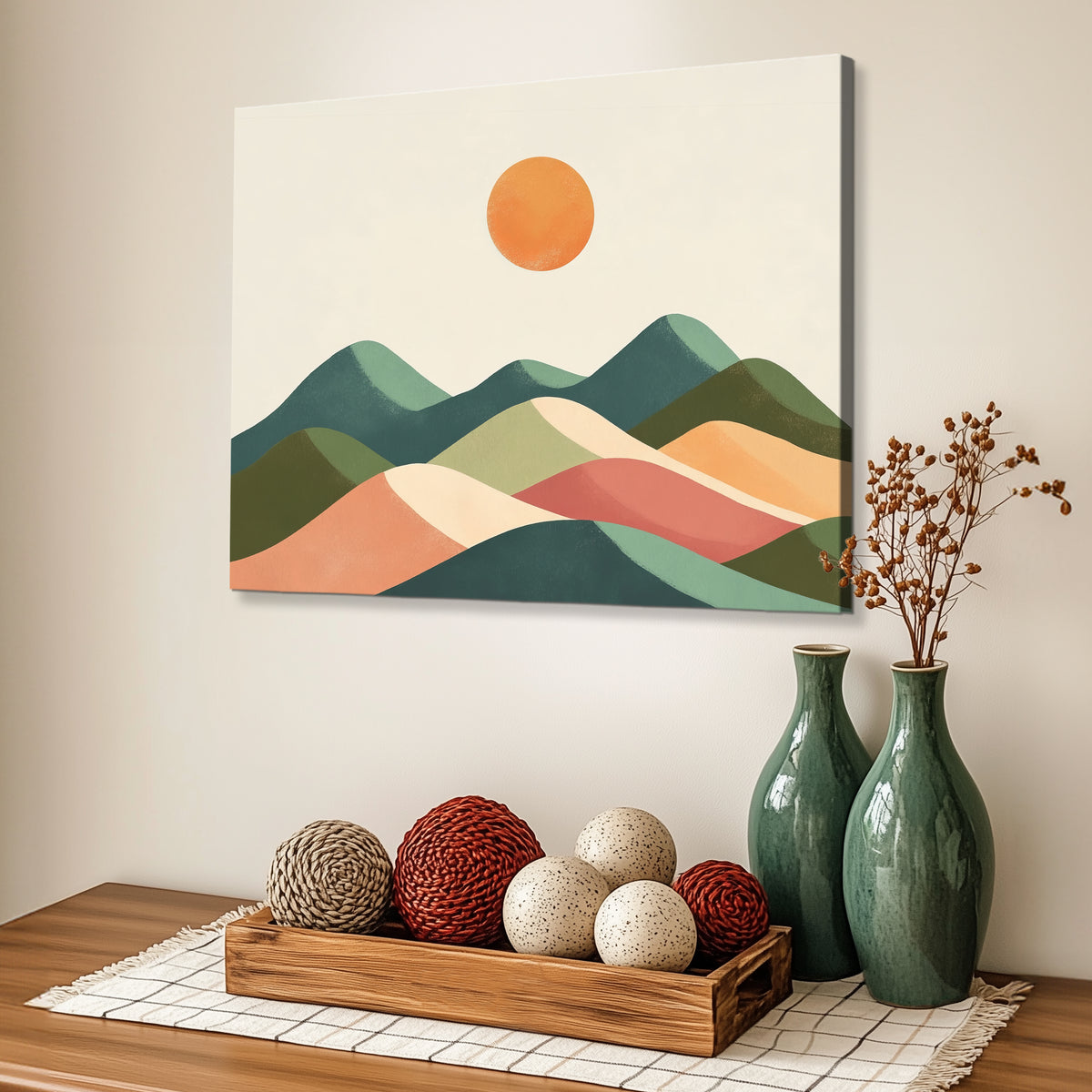 Colorful Mountain Range Abstract Wall Art