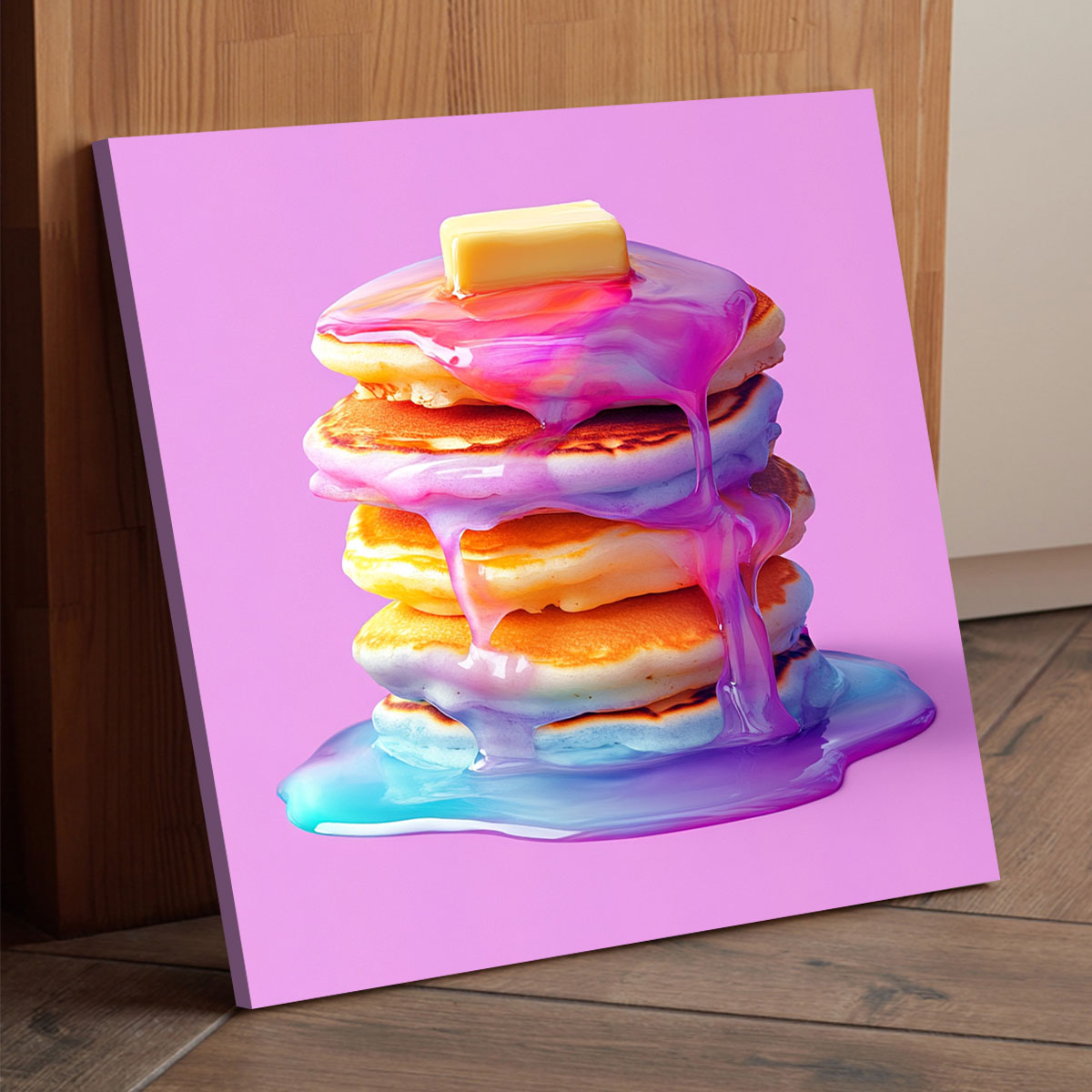 Colorful Pancake Stack Pop Art Canvas Print.