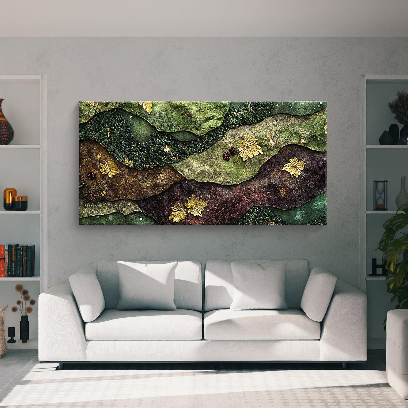 Autumn Landscape Abstract Canvas Wall Art for Living Room