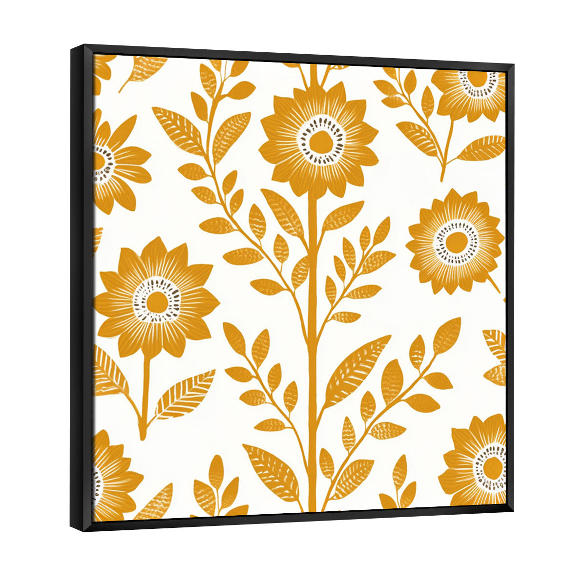 Golden Daisy Grid Boho Wall Decor