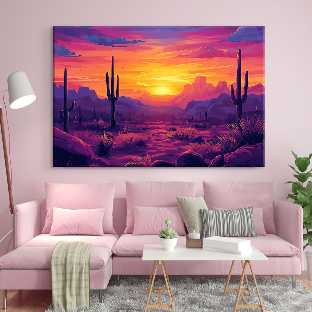 Mystical Desert Painting Canvas Nature Artwork