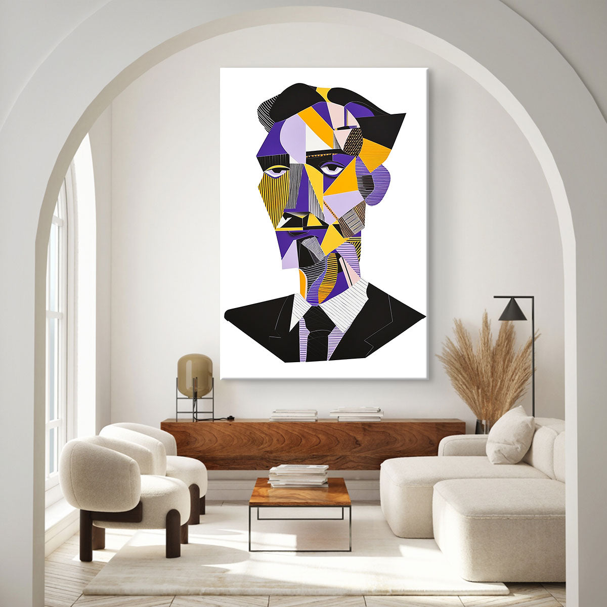 Geometric Art Deconstructed Face Wall Decor