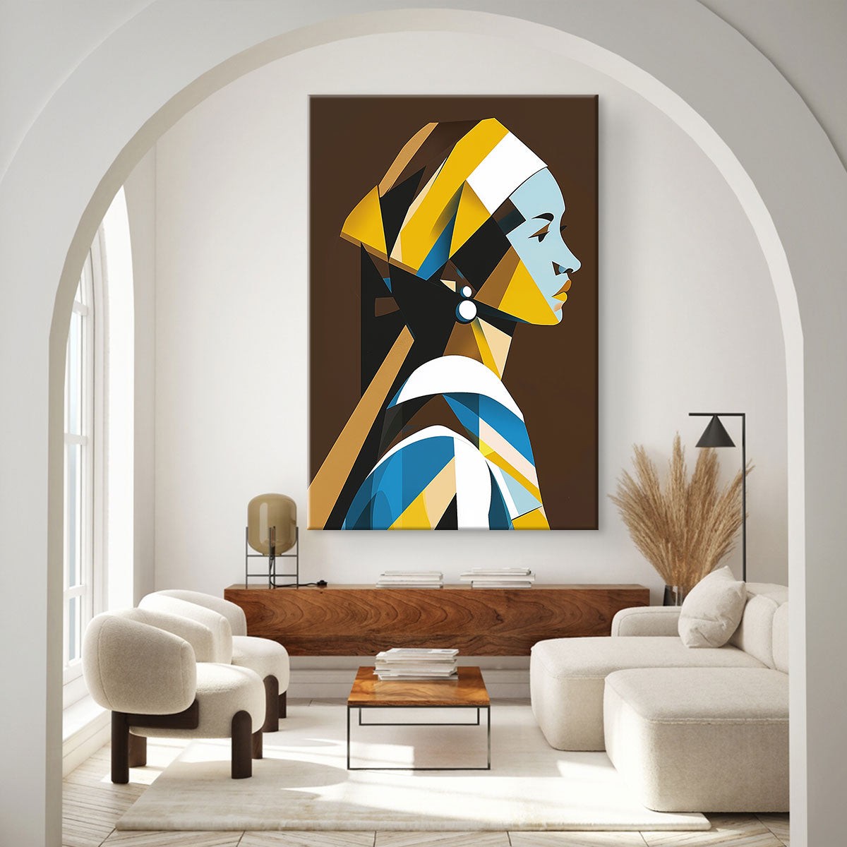 Geometric Art Beauty Abstract Woman Canvas