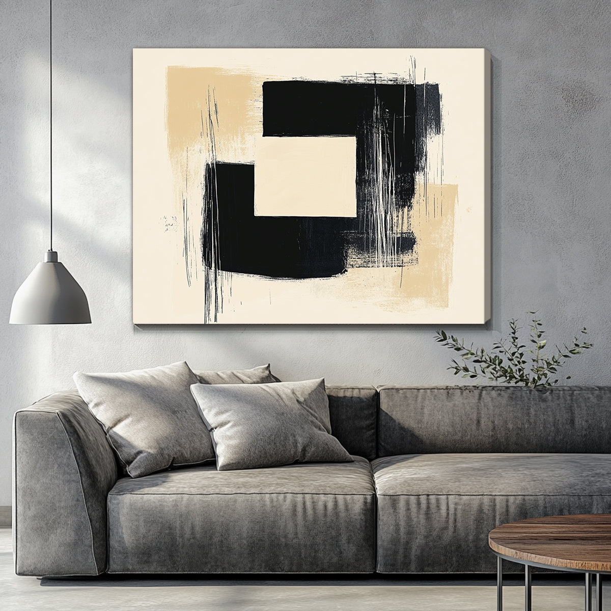 Urban Edge Abstract Canvas Print for Living Room