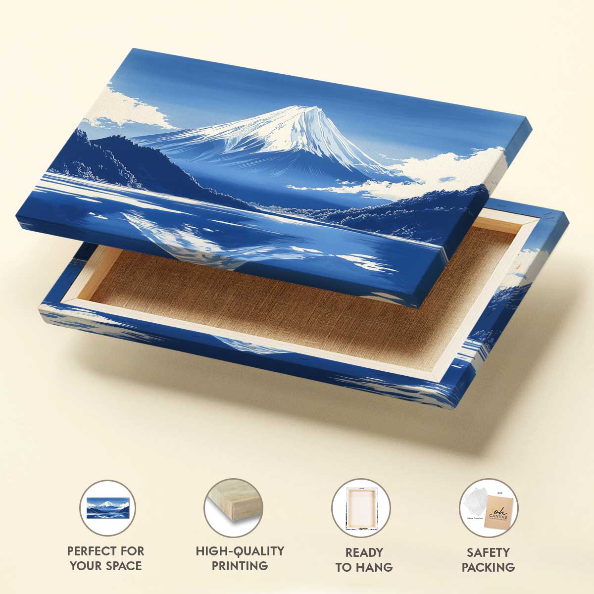 Azure Harmony Snow Mountain Wall Art