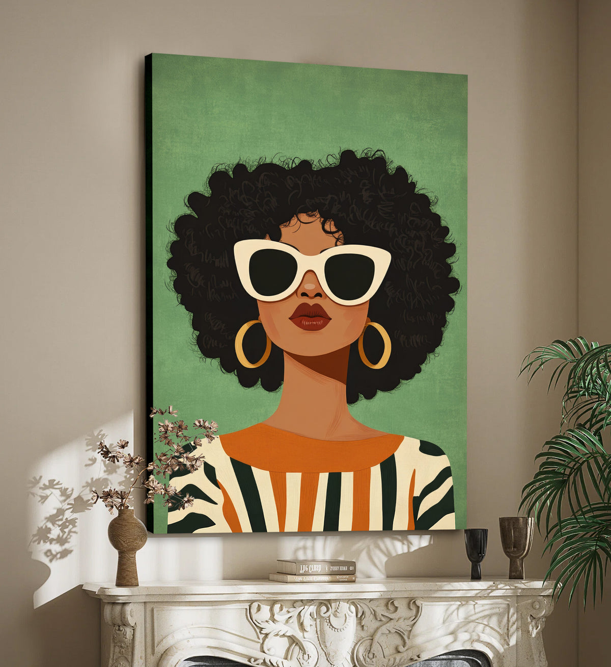Groovy Girl Confidence Modern Wall Artwork