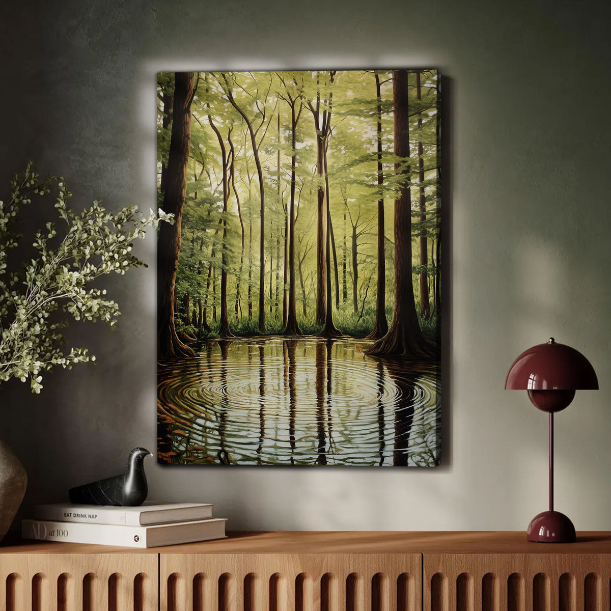 Tranquil Reflections Landscape Abstract Canvas Wall Art