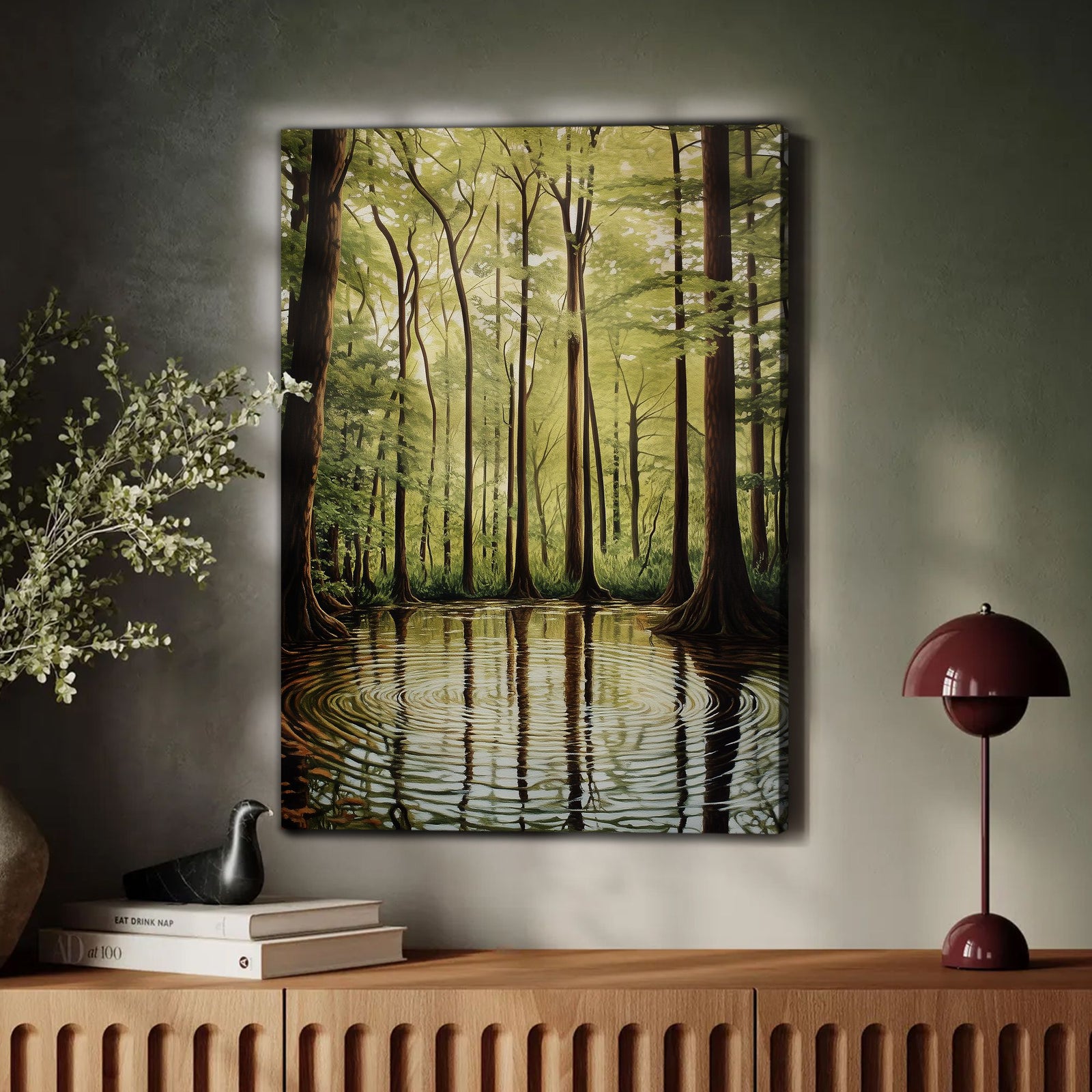 Tranquil Reflections Landscape Abstract Canvas Wall Art