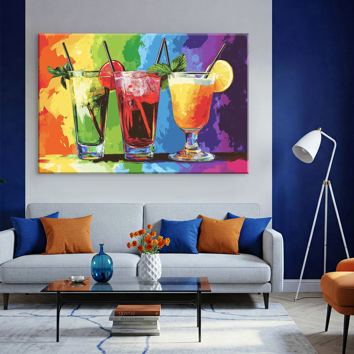 Pop Art Cocktails Party Canvas Print