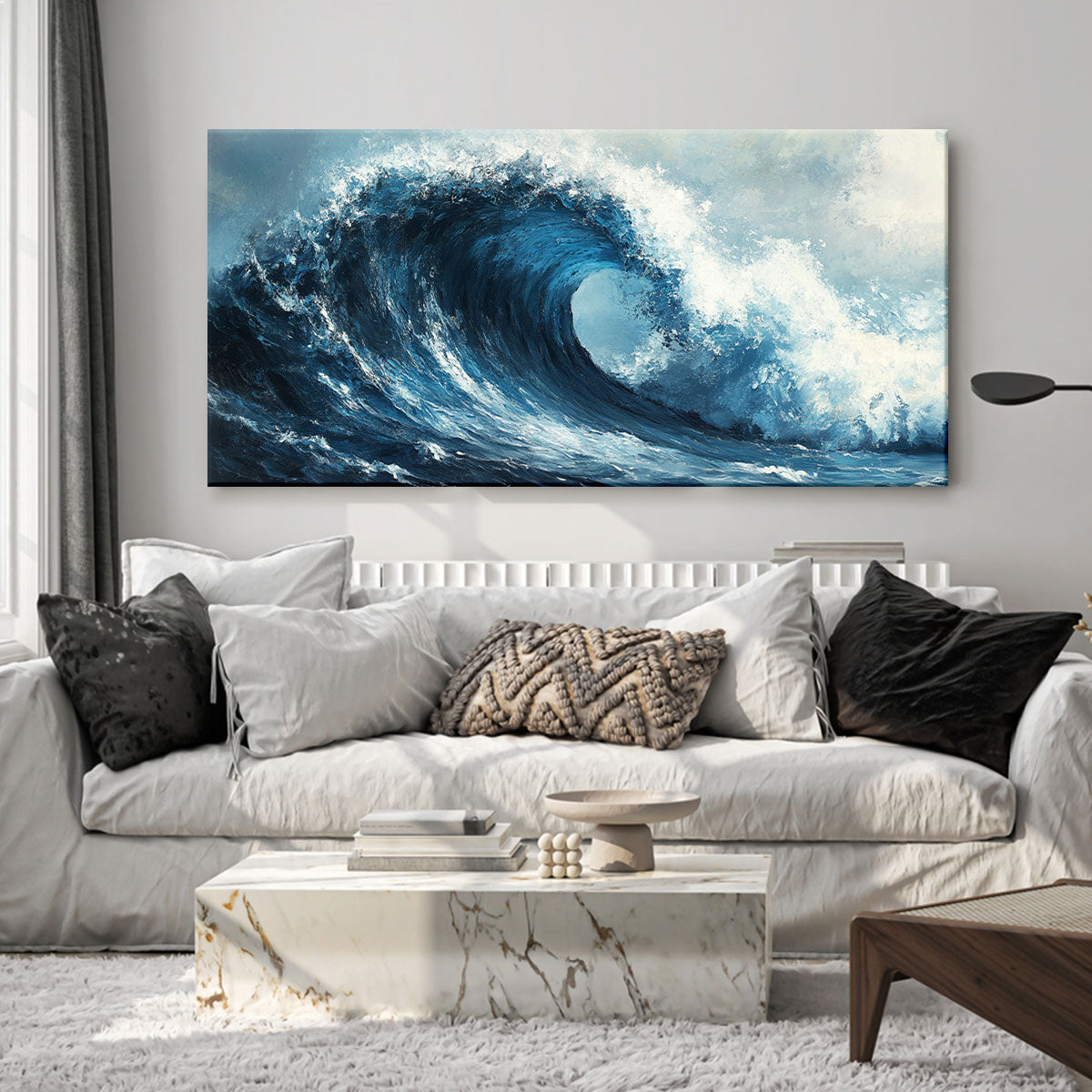 Turbulent Ocean Wave Canvas Beach Wall Art