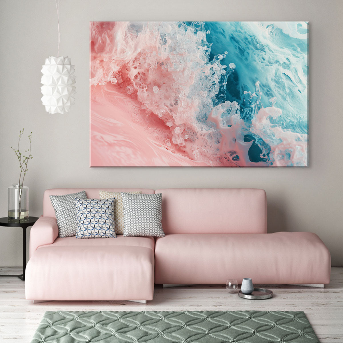 Fluid Waves Chromatic Abstract Beach Wall Art