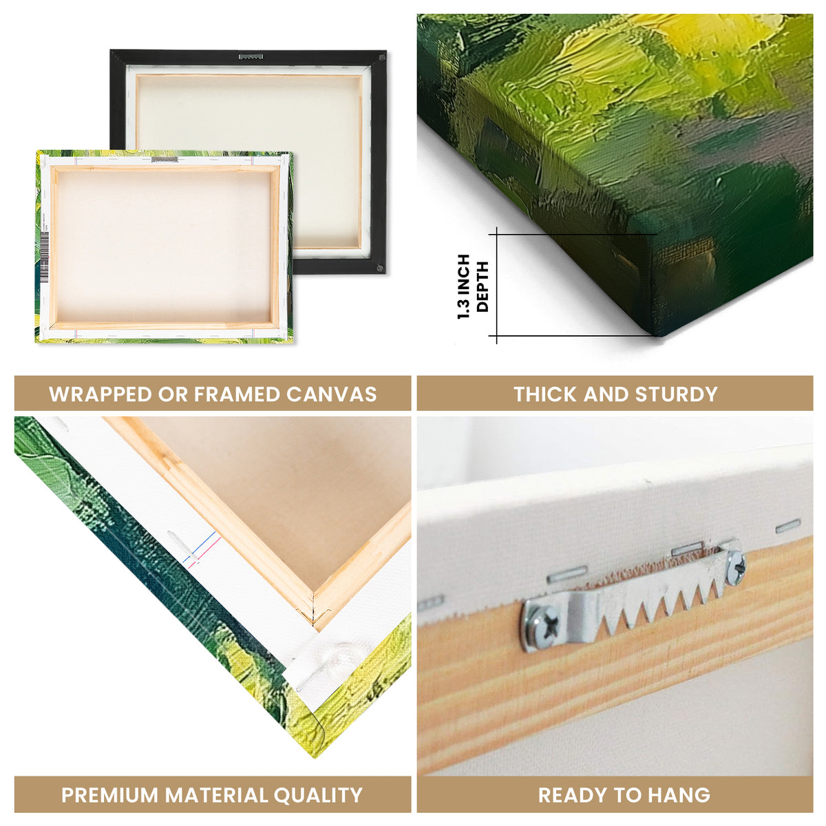 Lush Green Forest Fine Art Oil Canvas Wall Art