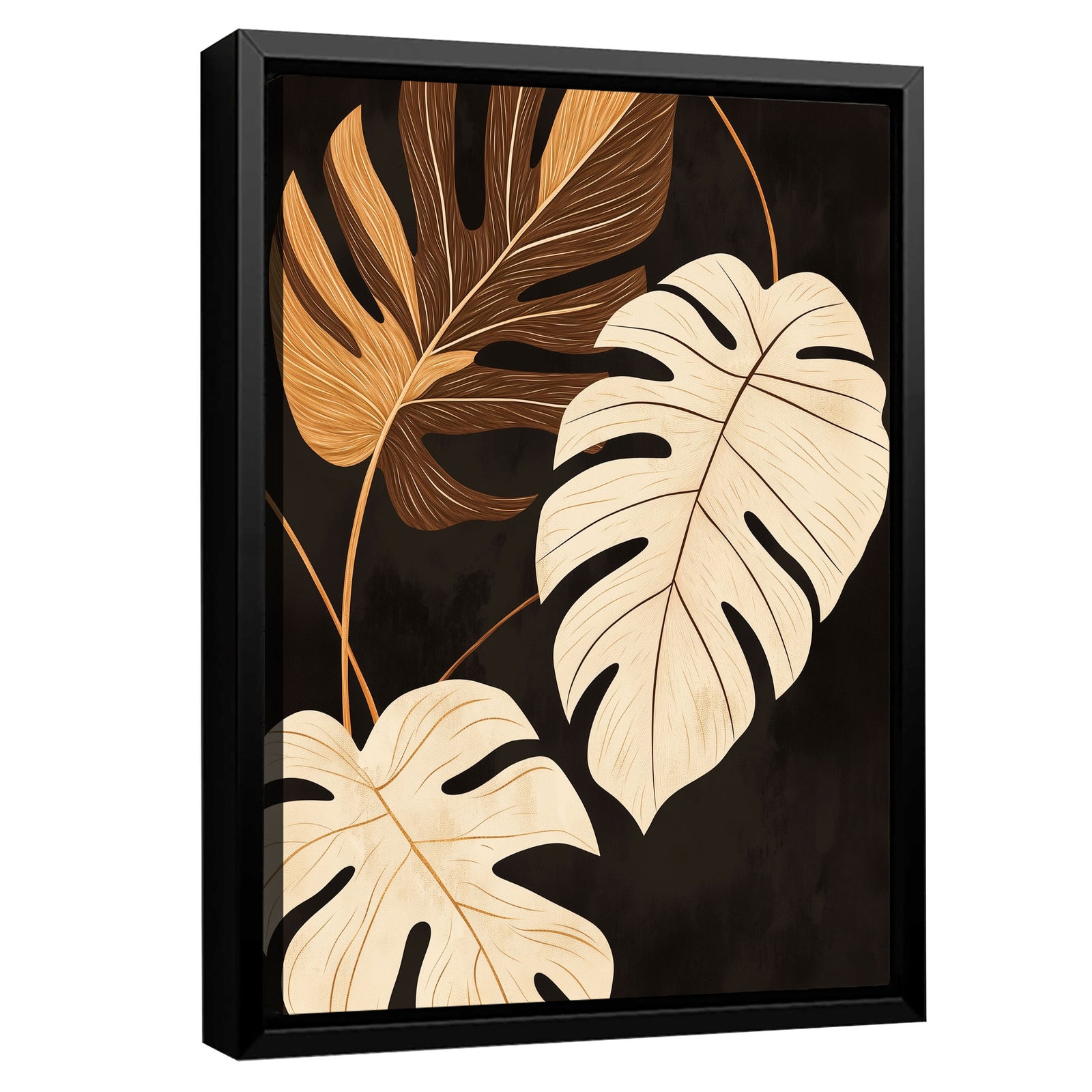 Monstera Leaf Design Canvas Boho Wall Decor