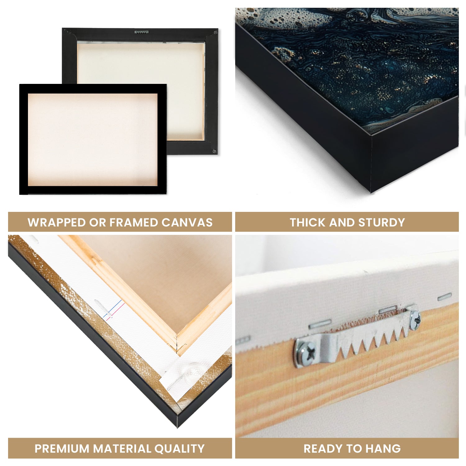 Abstract Seafoam Swirl Acrylic Canvas Wall Art Print