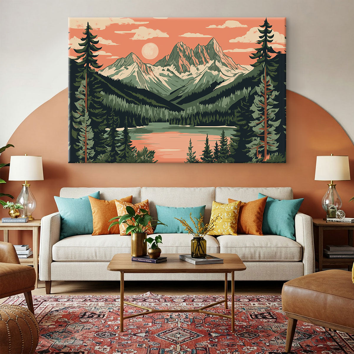 Canvas Mountain Wall Art Peak Nature Artwork