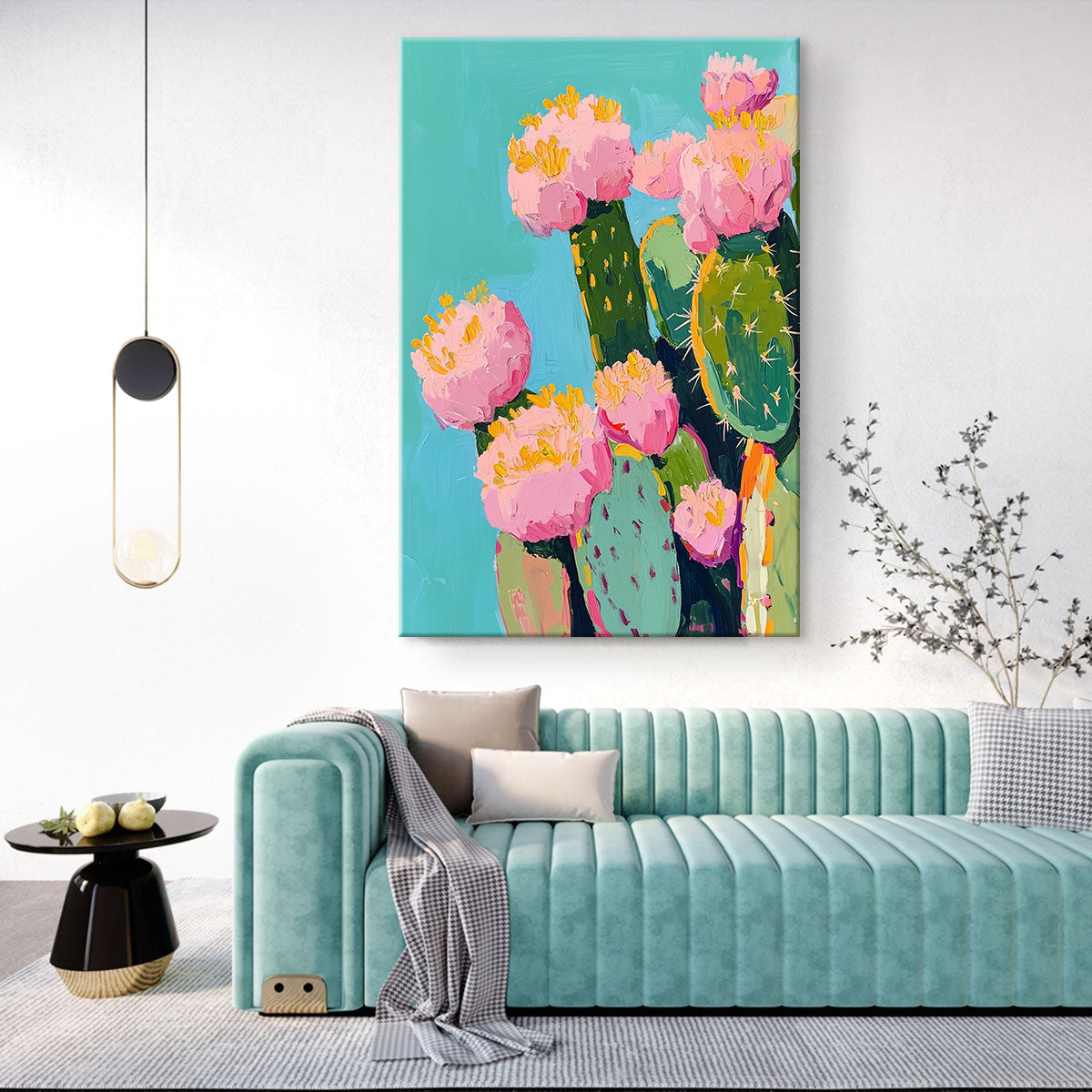 Cactus Painting Resilience Botanical Wall Art