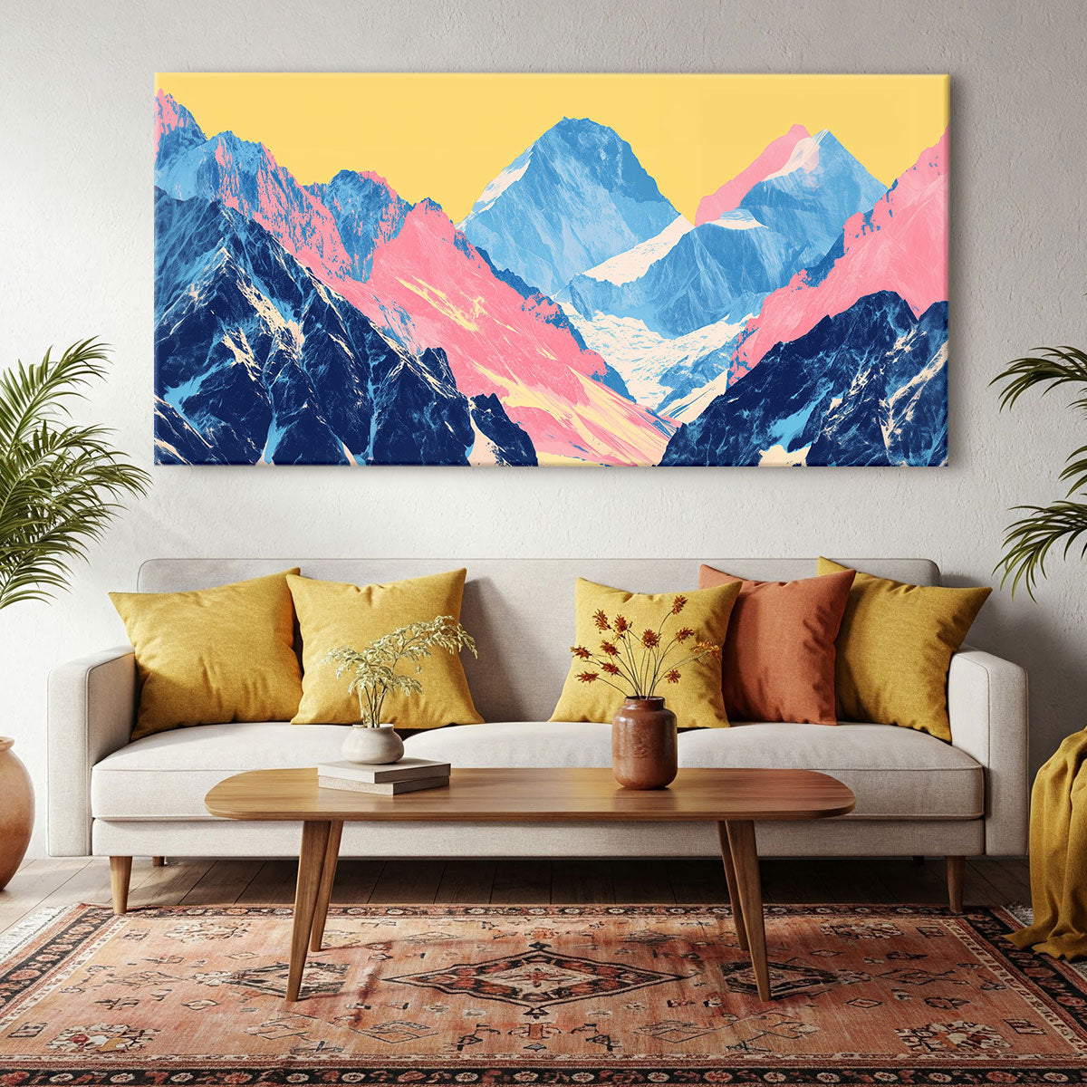 Pop Art Mountain Wall Art Nature Artwork