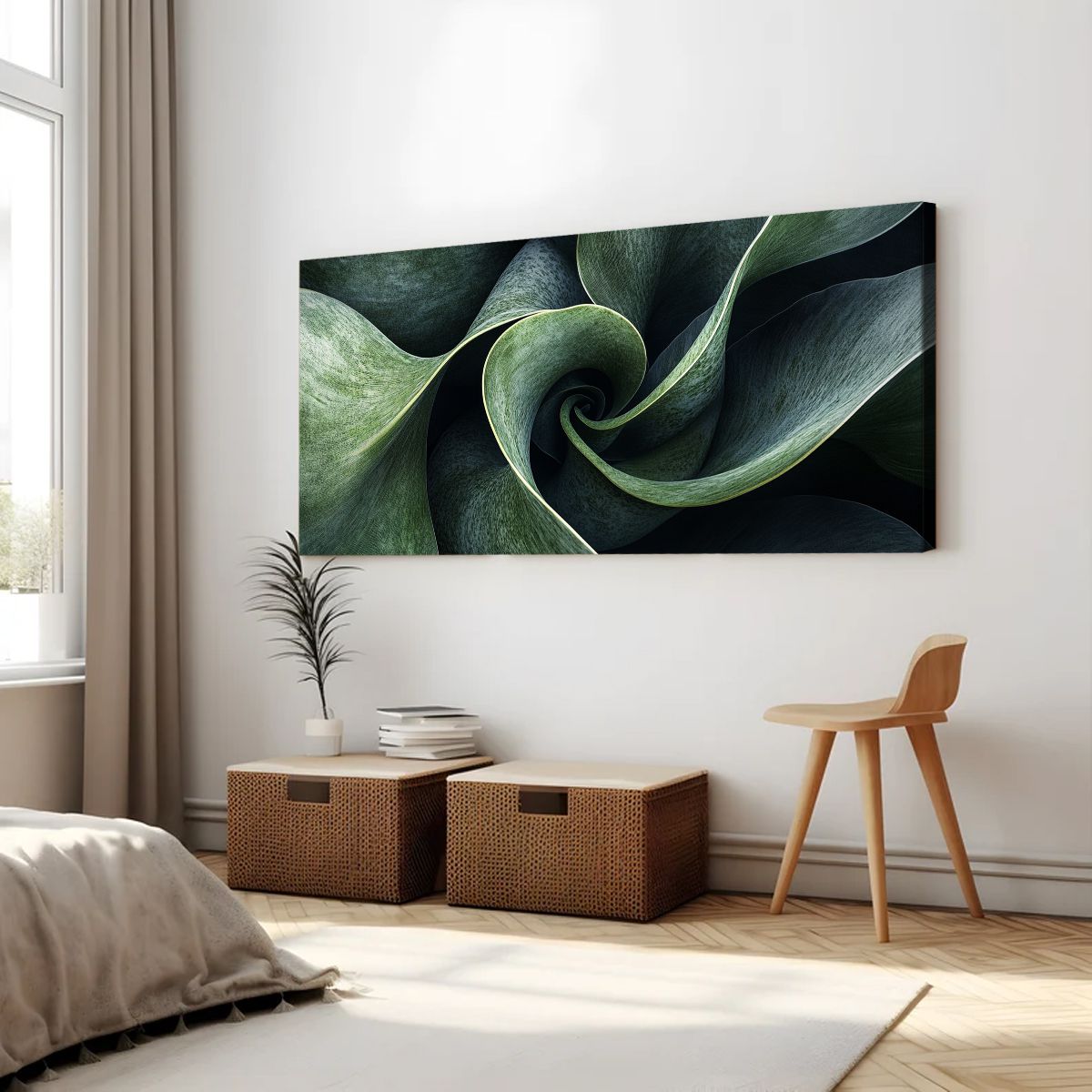 Botanical Minimalism Abstract Canvas Wall Art for Living Room
