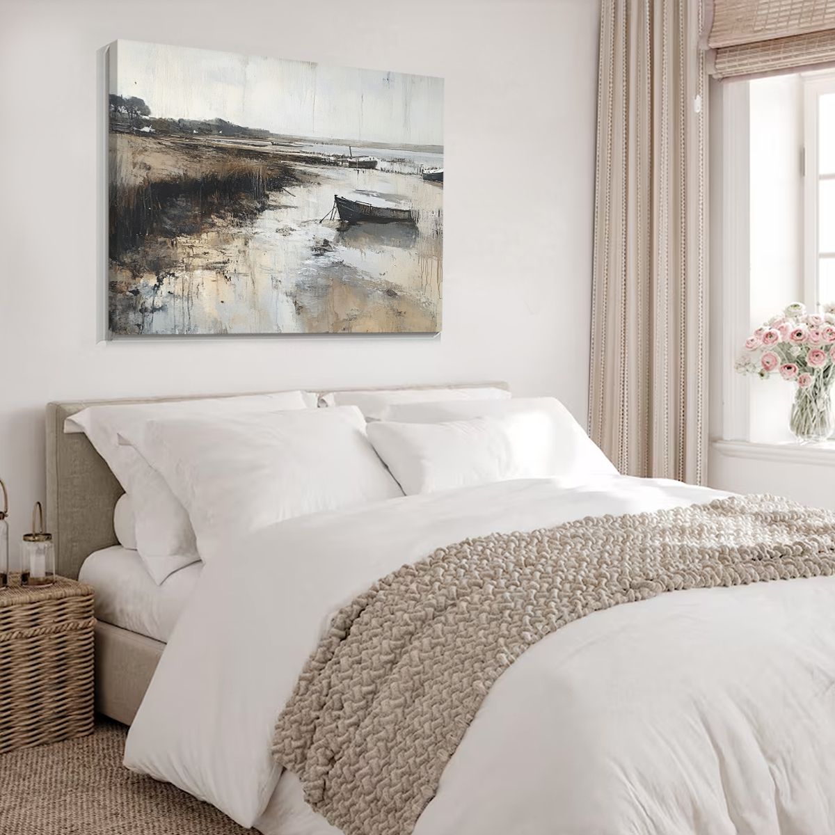 Quiet Waters Realism Abstract Canvas Wall Art for Living Room