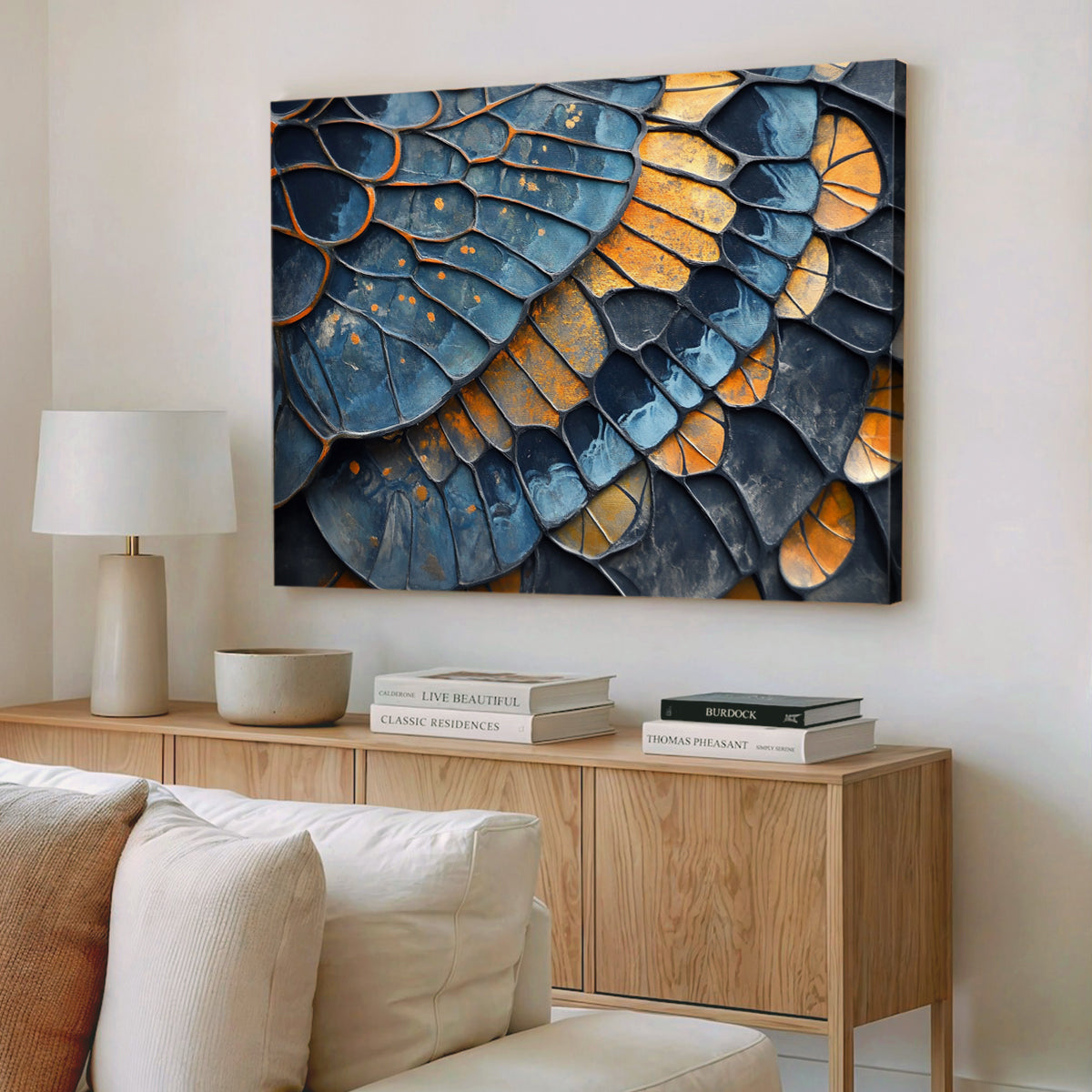 Textured Elegance Abstract Canvas Wall Art for Living Room