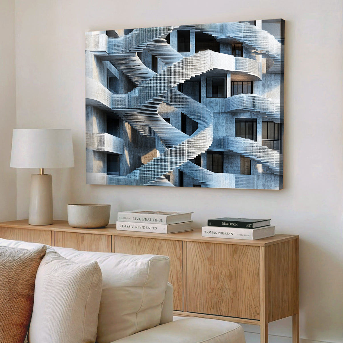 Spiral Dynamics Contemporary Abstract Canvas Wall Art