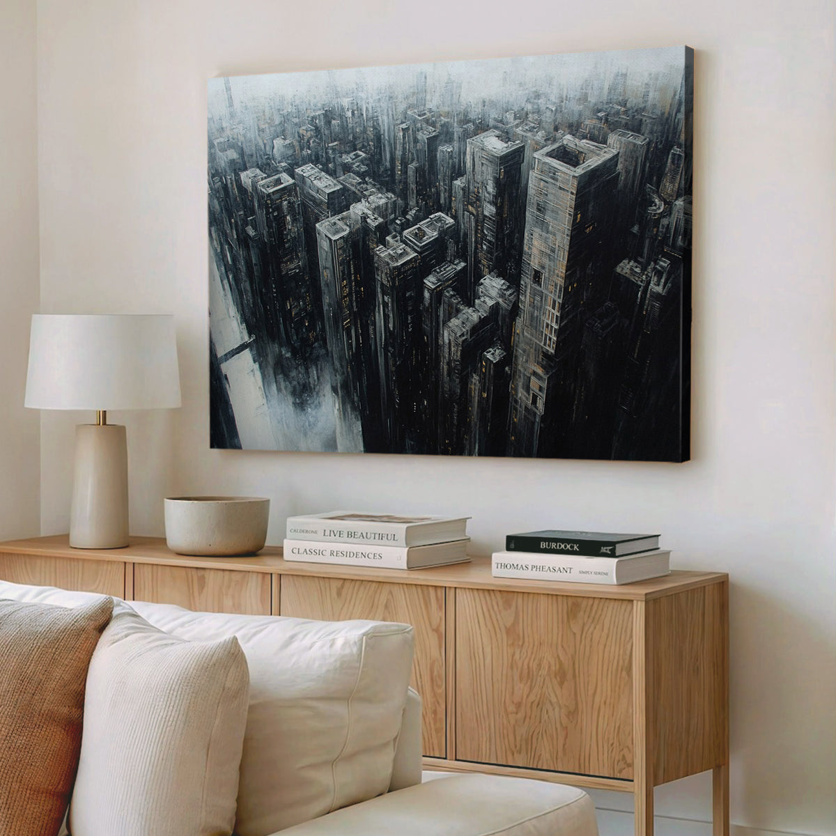 Urban Abyss Urbanism Abstract Canvas Wall Art