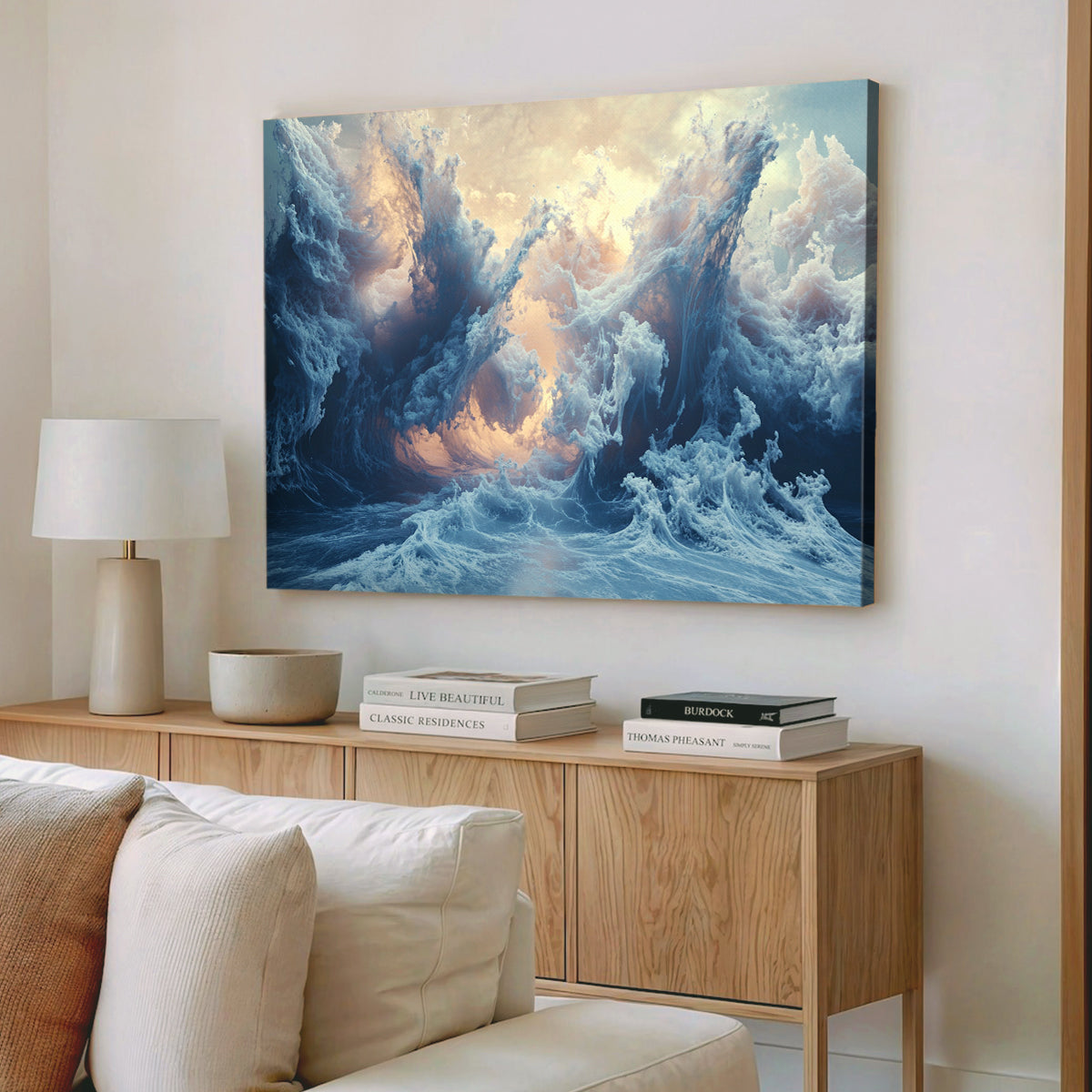 Tidal Majesty Seascape Abstract Canvas Wall Art