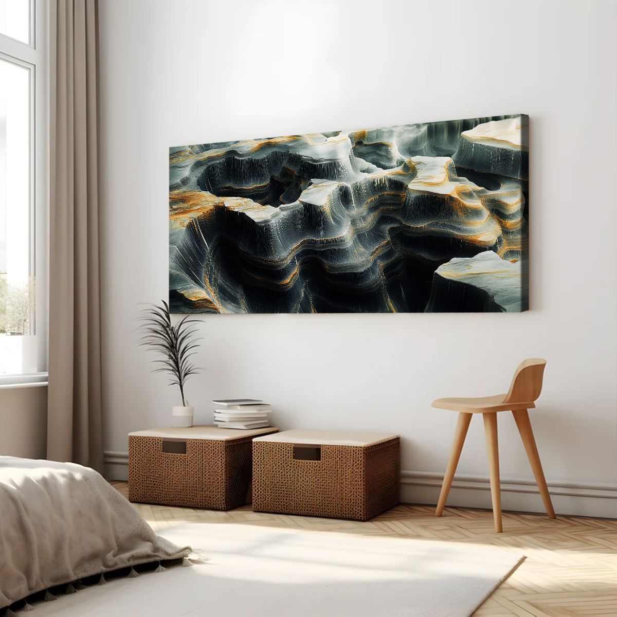 Mystic Stone Landscape Canvas Wall Art for Living Room