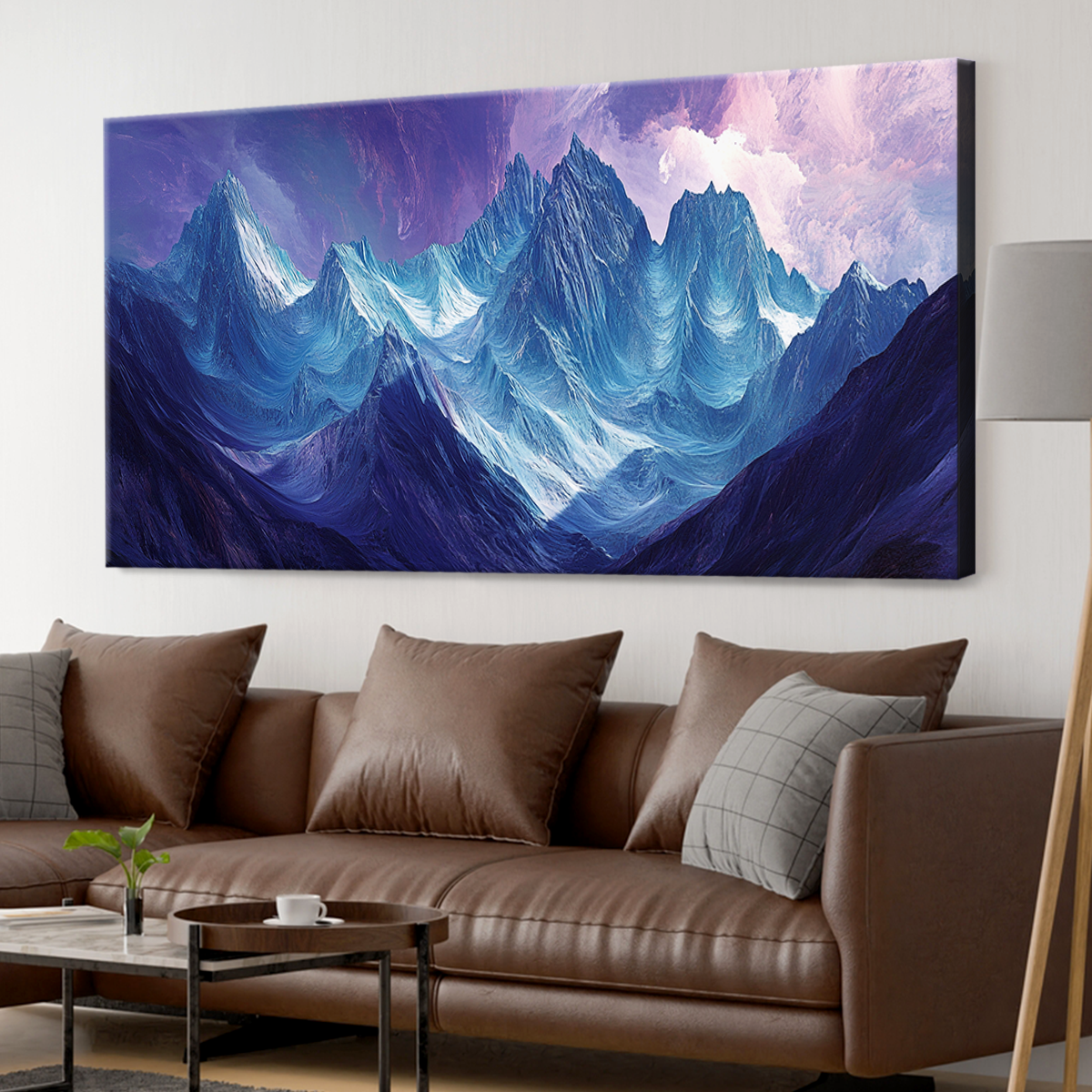 Mystic Mountains Landscape Abstract Canvas Wall Art