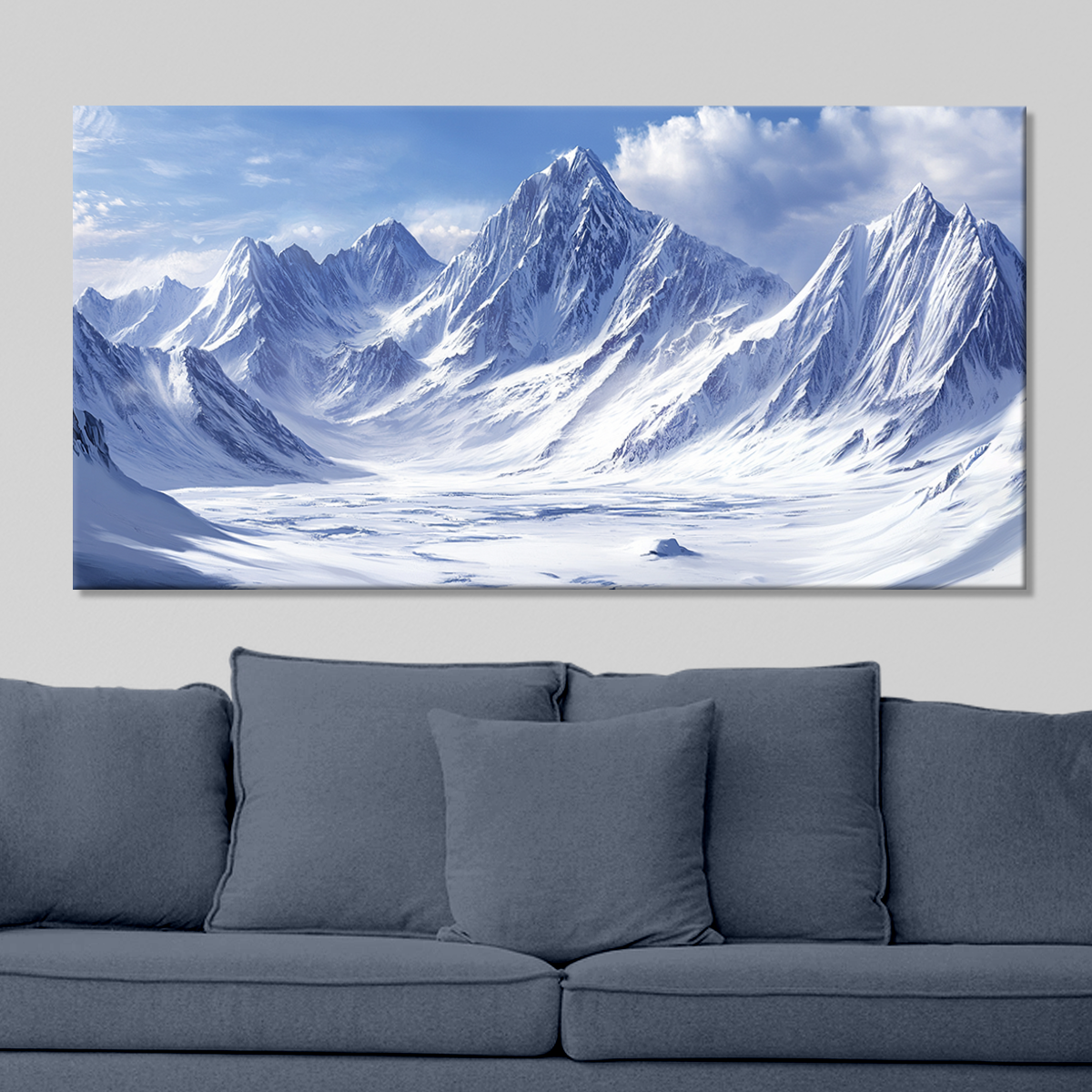 Majestic Peaks Landscape Abstract Canvas Wall Art