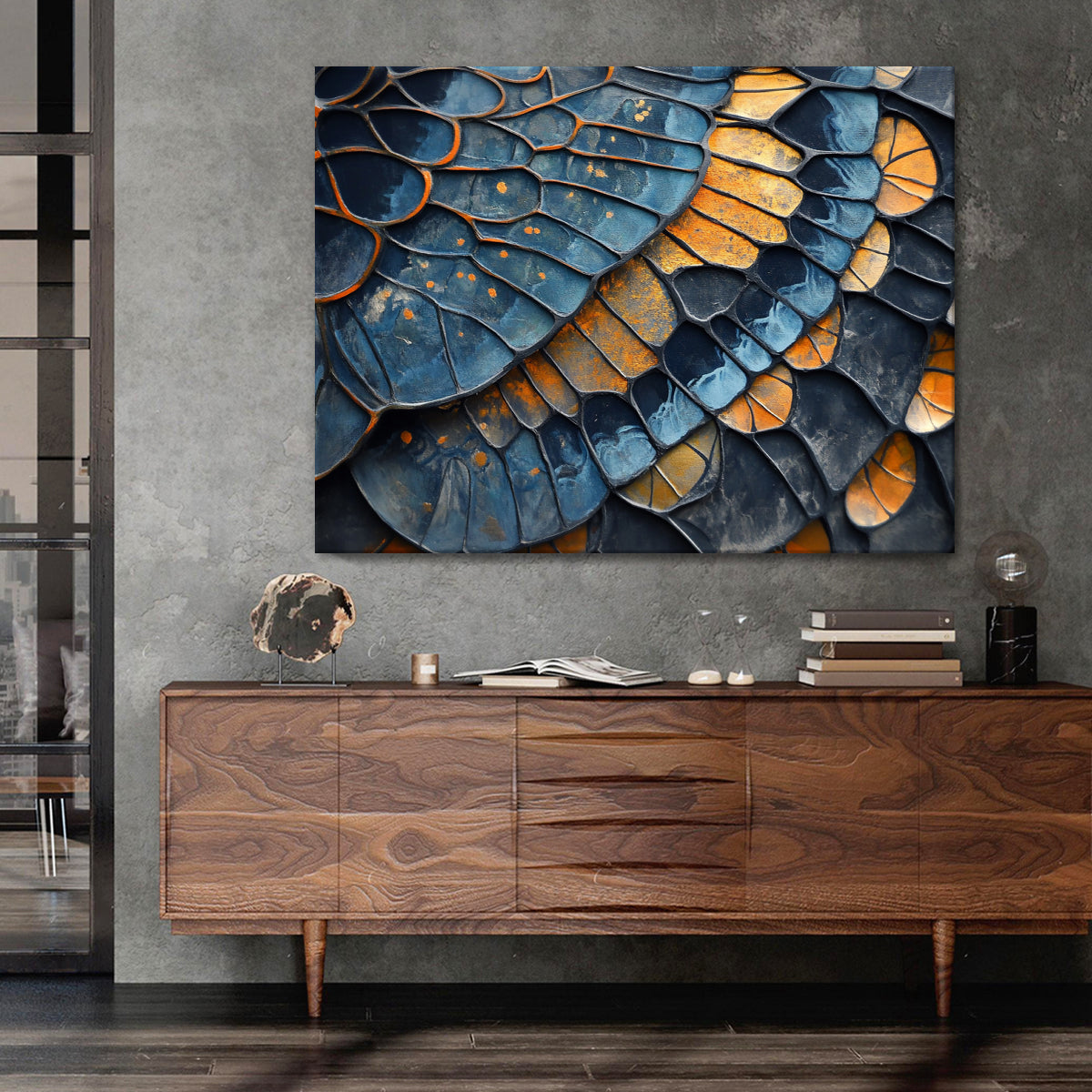 Textured Elegance Abstract Canvas Wall Art for Living Room