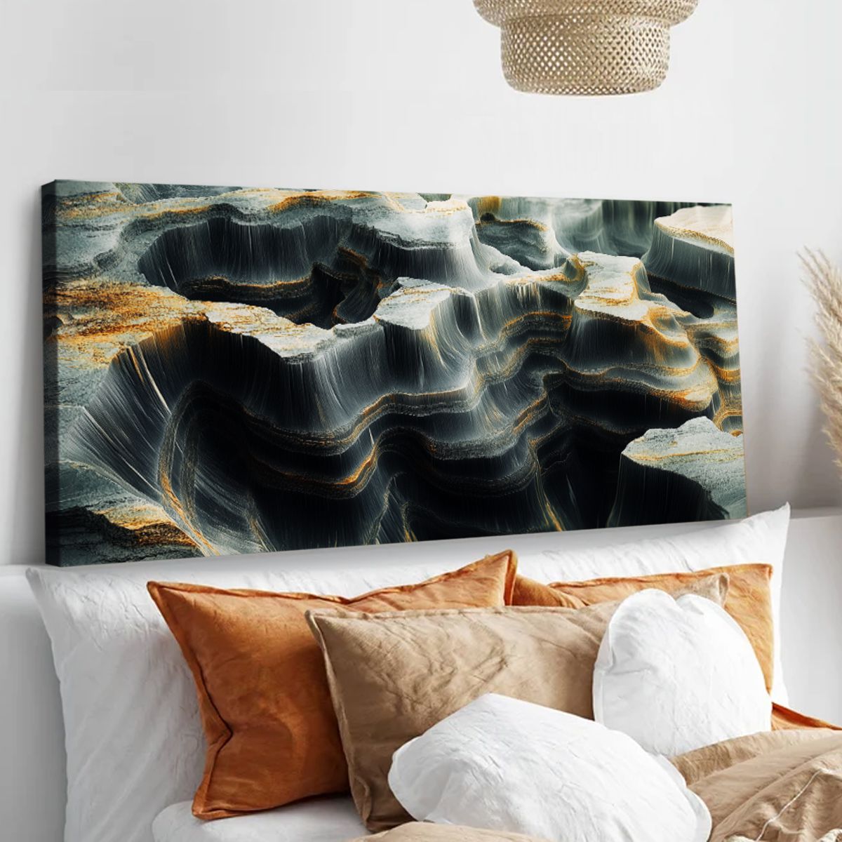 Mystic Stone Landscape Canvas Wall Art for Living Room