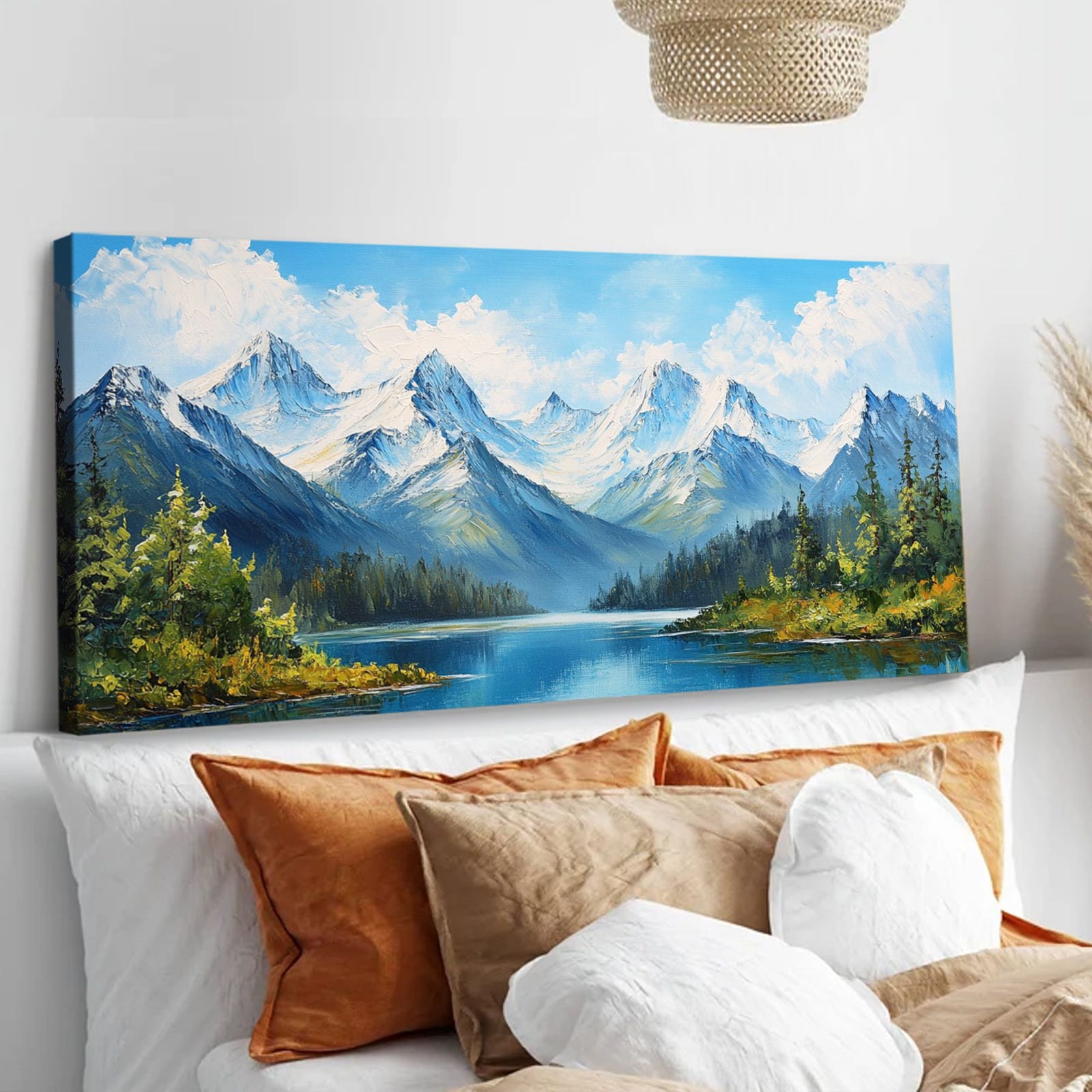 Landscape Canvas Snowy Mountain Wall Art