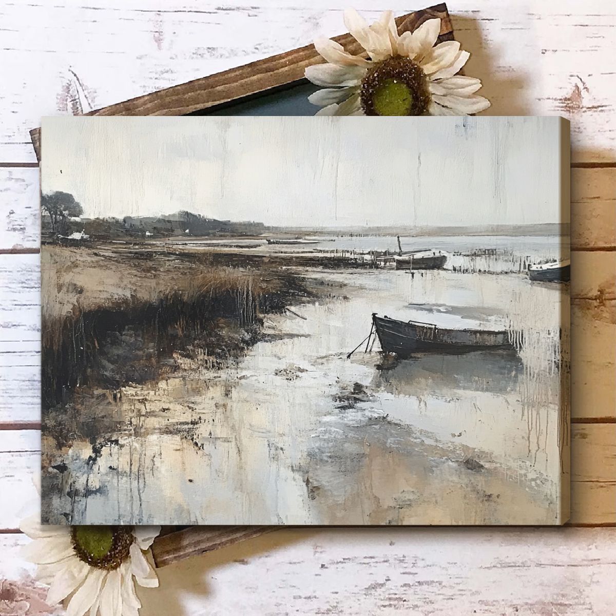 Quiet Waters Realism Abstract Canvas Wall Art for Living Room