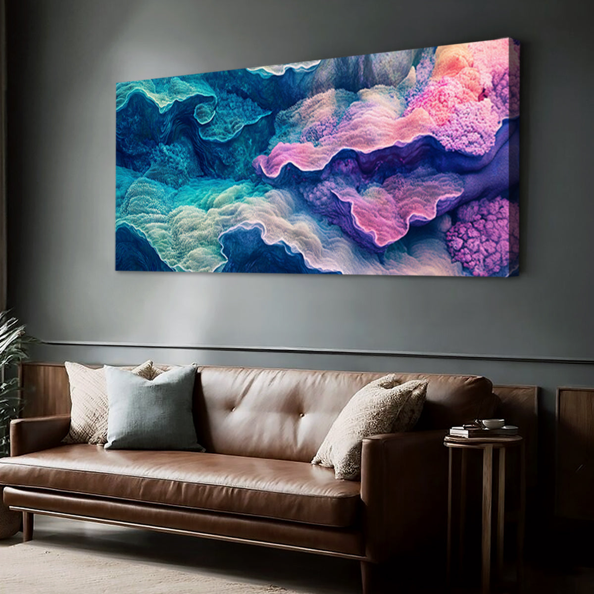 Serene Waves Surreal Abstract Canvas Wall Art for Living Room