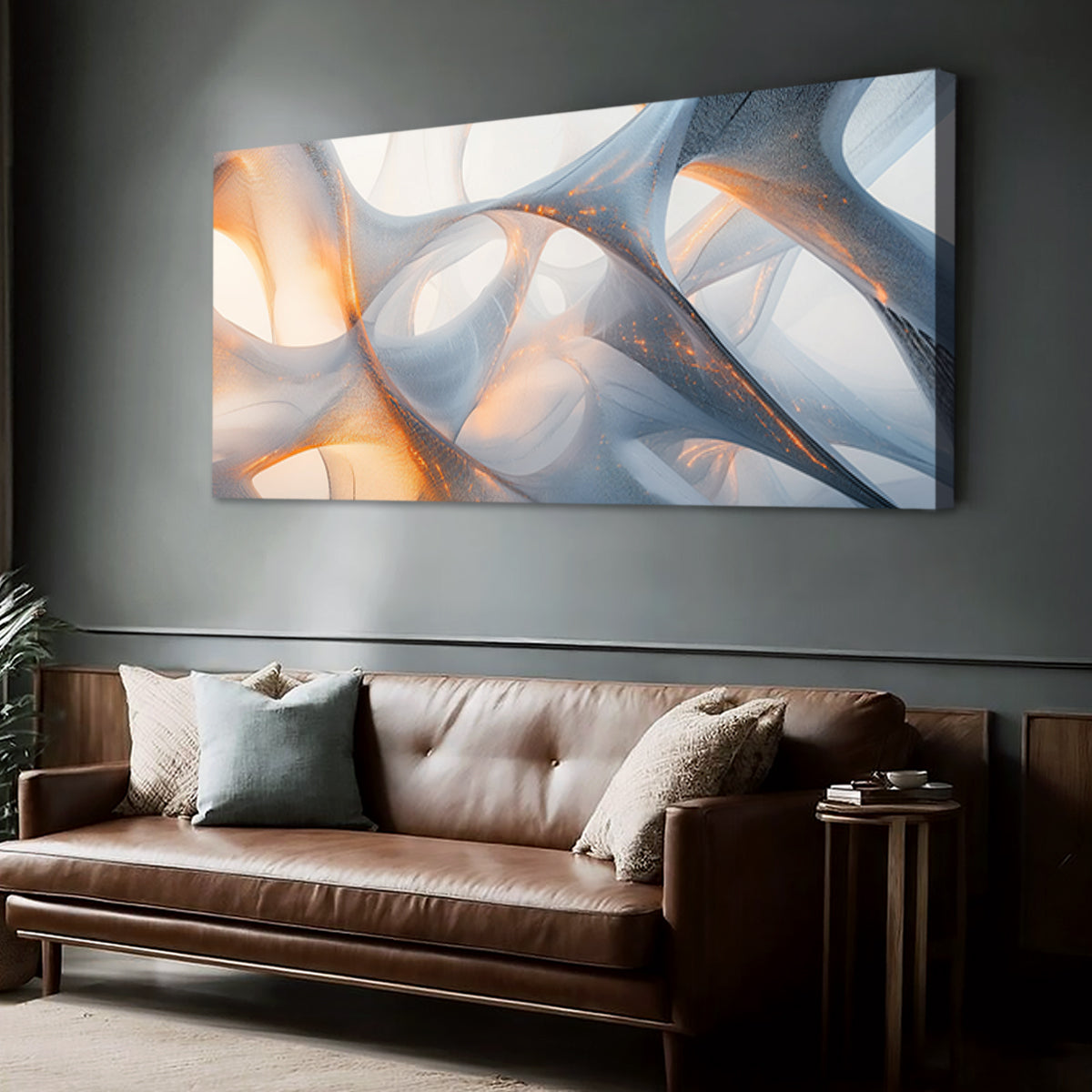 Fluid Elegance Translucent Abstract Canvas Wall Art