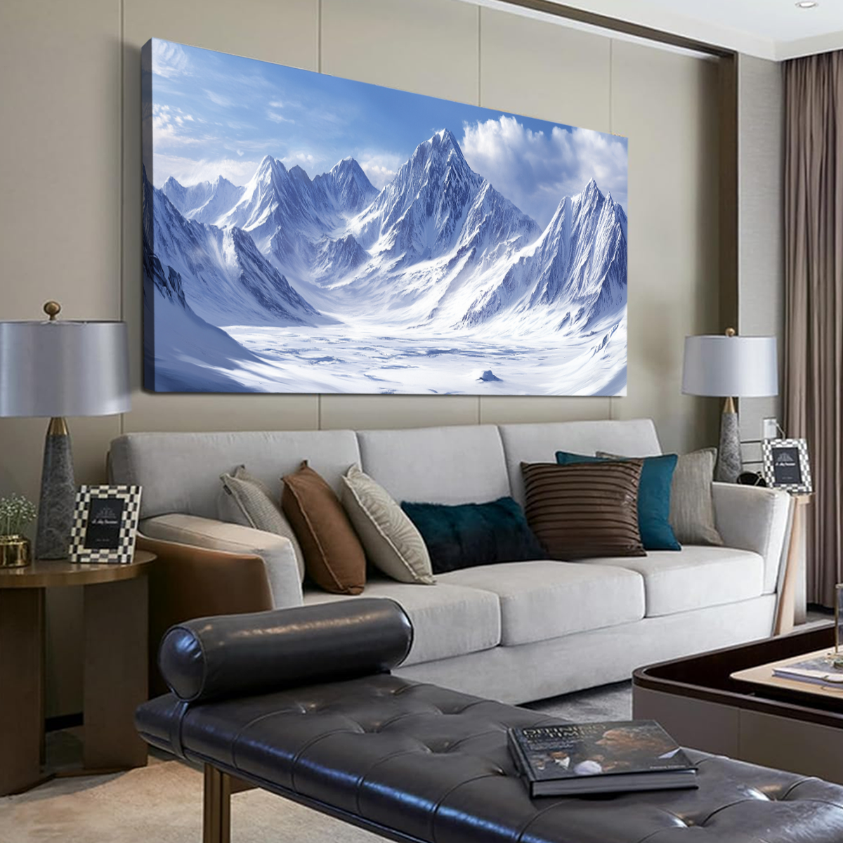 Majestic Peaks Landscape Abstract Canvas Wall Art