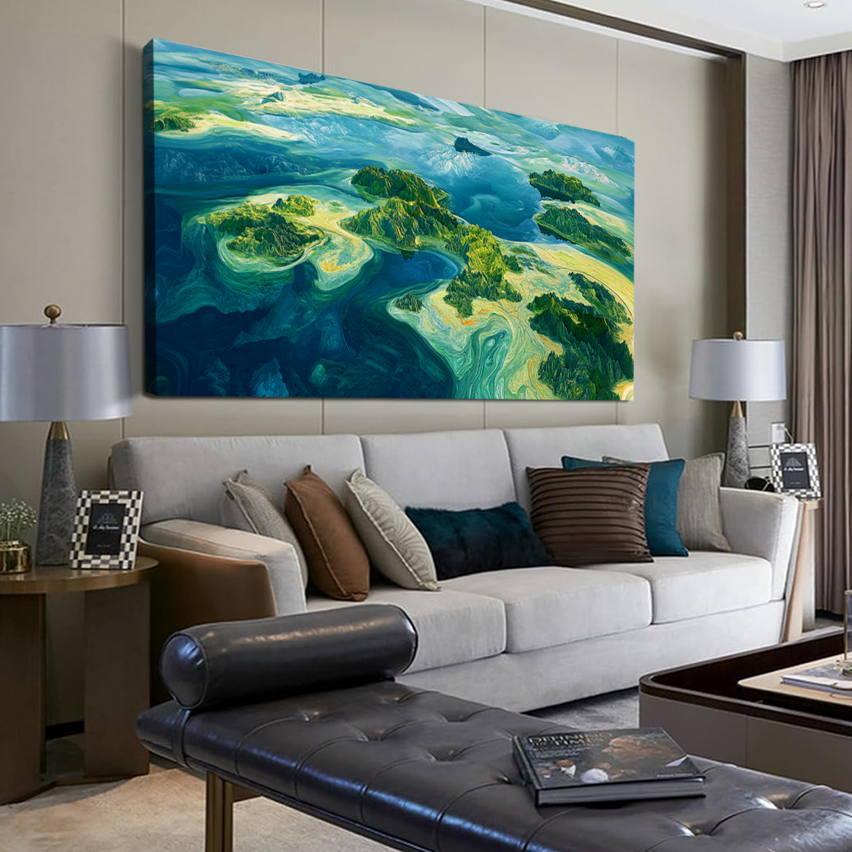 Islands of Serenity Landscape Abstract Canvas Wall Art