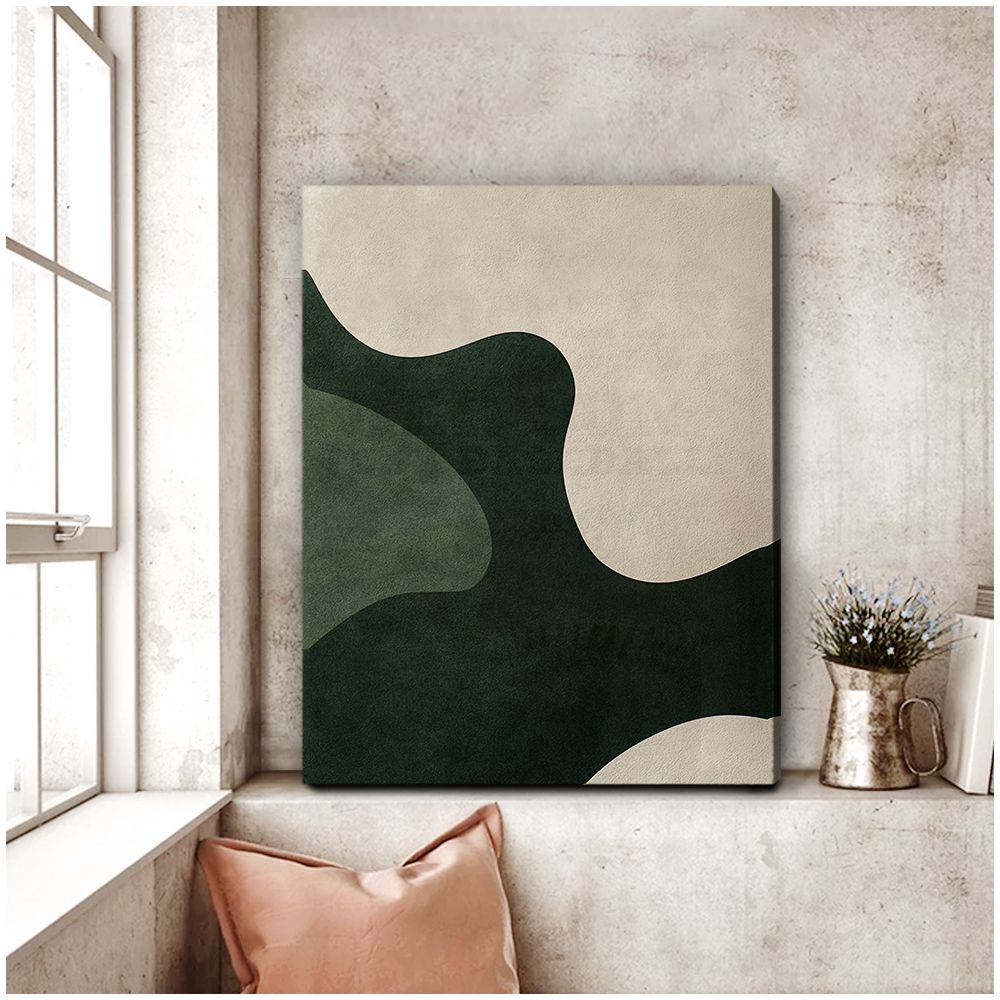 Organic Flow Abstract Landscape Canvas Print for Living Room