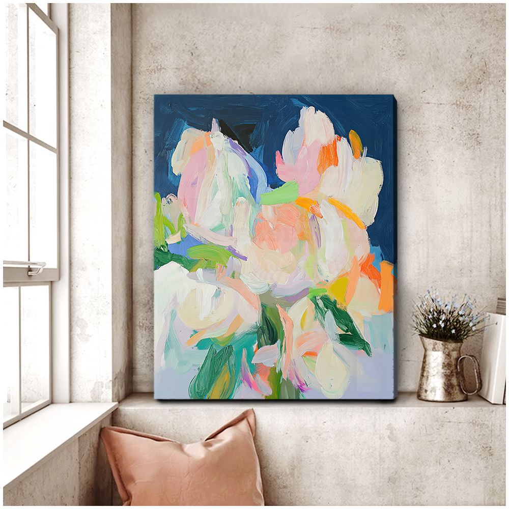 Floral Essence Abstract Floral Canvas Print for Living Room