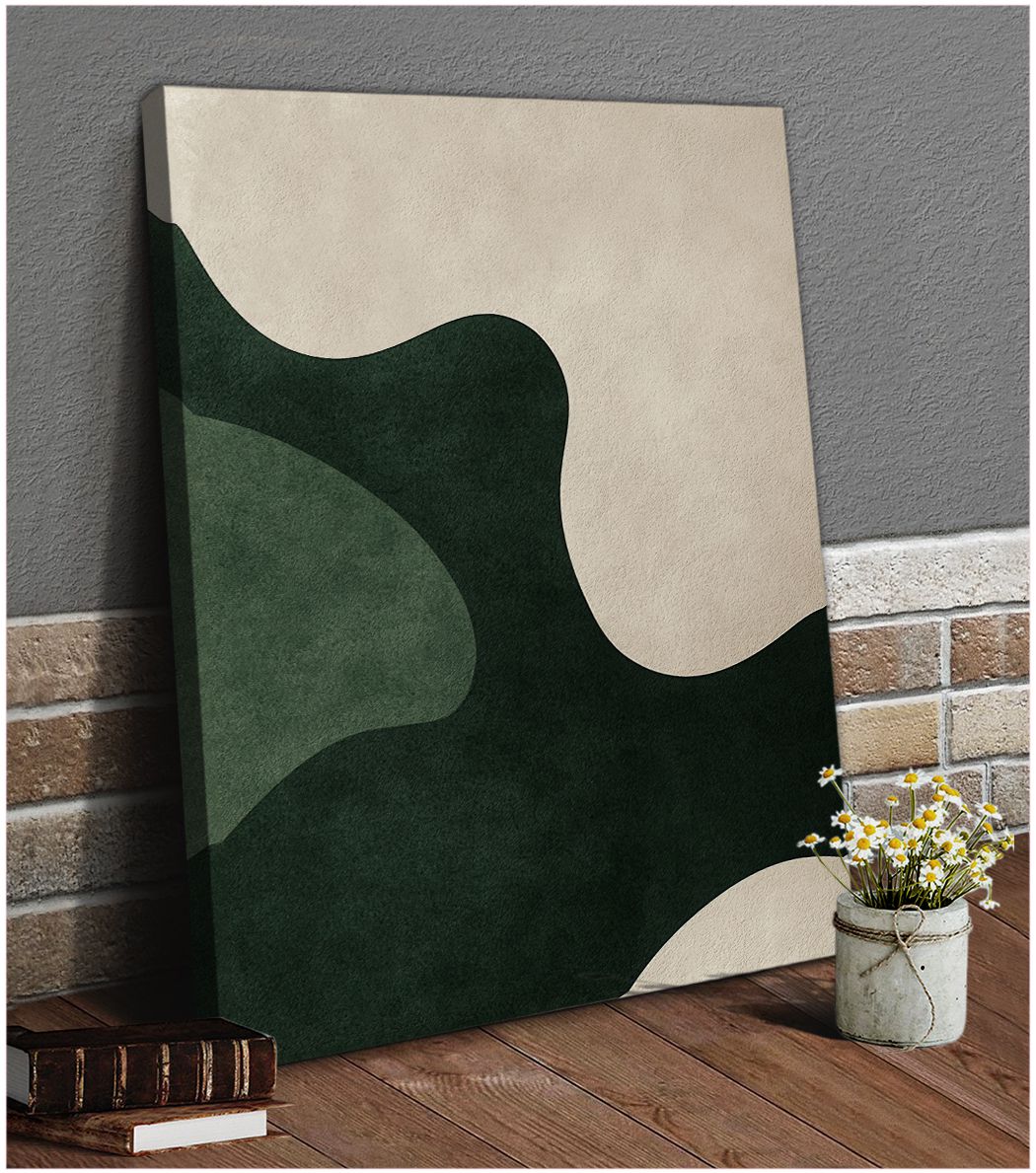 Organic Flow Abstract Landscape Canvas Print for Living Room