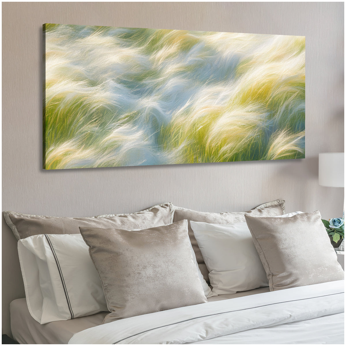 Whispers of Grass Impressionism Abstract Canvas Wall Art