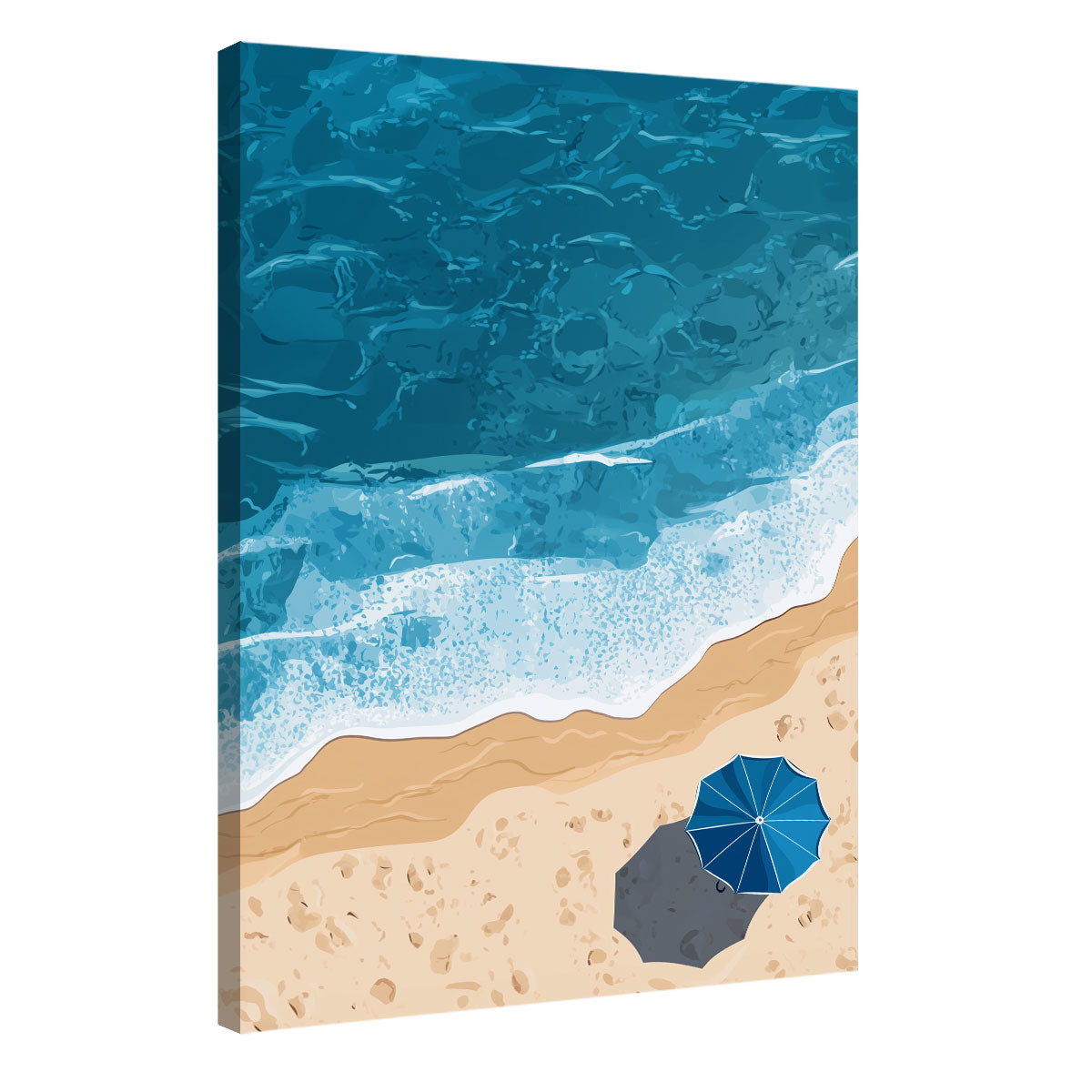 Calming Beach Wall Art Aerial Canvas