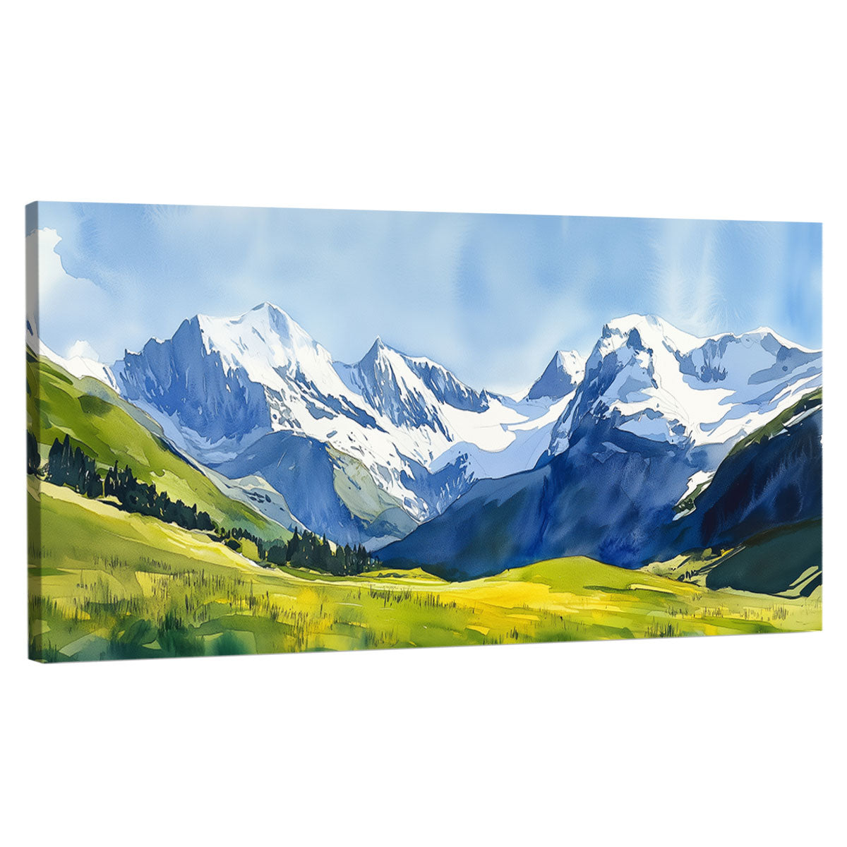 Abstract Green Landscape Nature Artwork