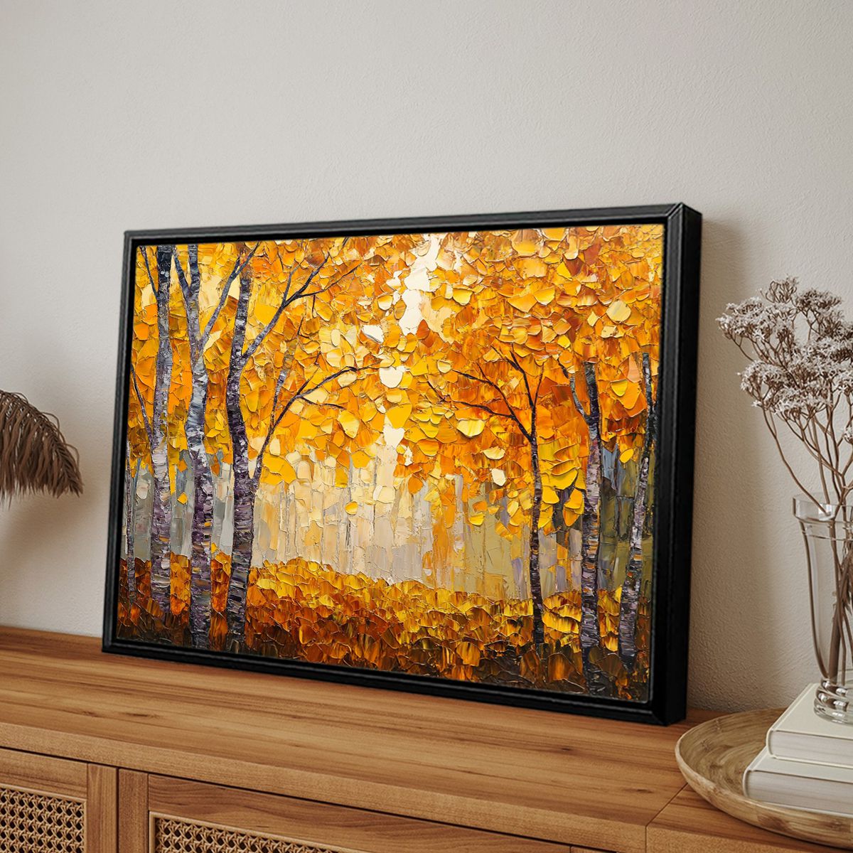 Autumn Landscape Abstract Canvas Wall Art for Living Room