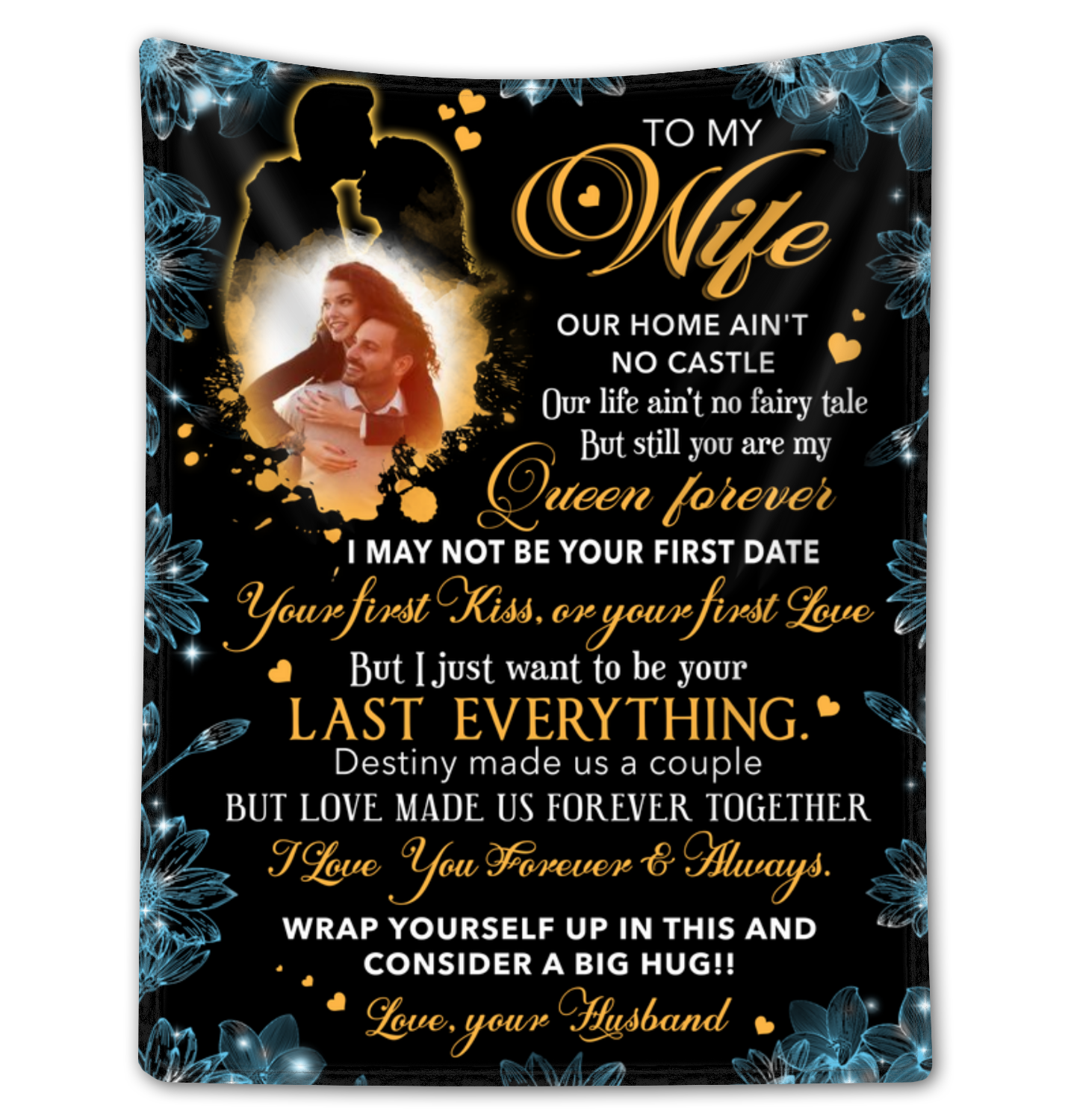 Customized To my Wife Fleece Blanket Valentine's Day Gift For Wife 