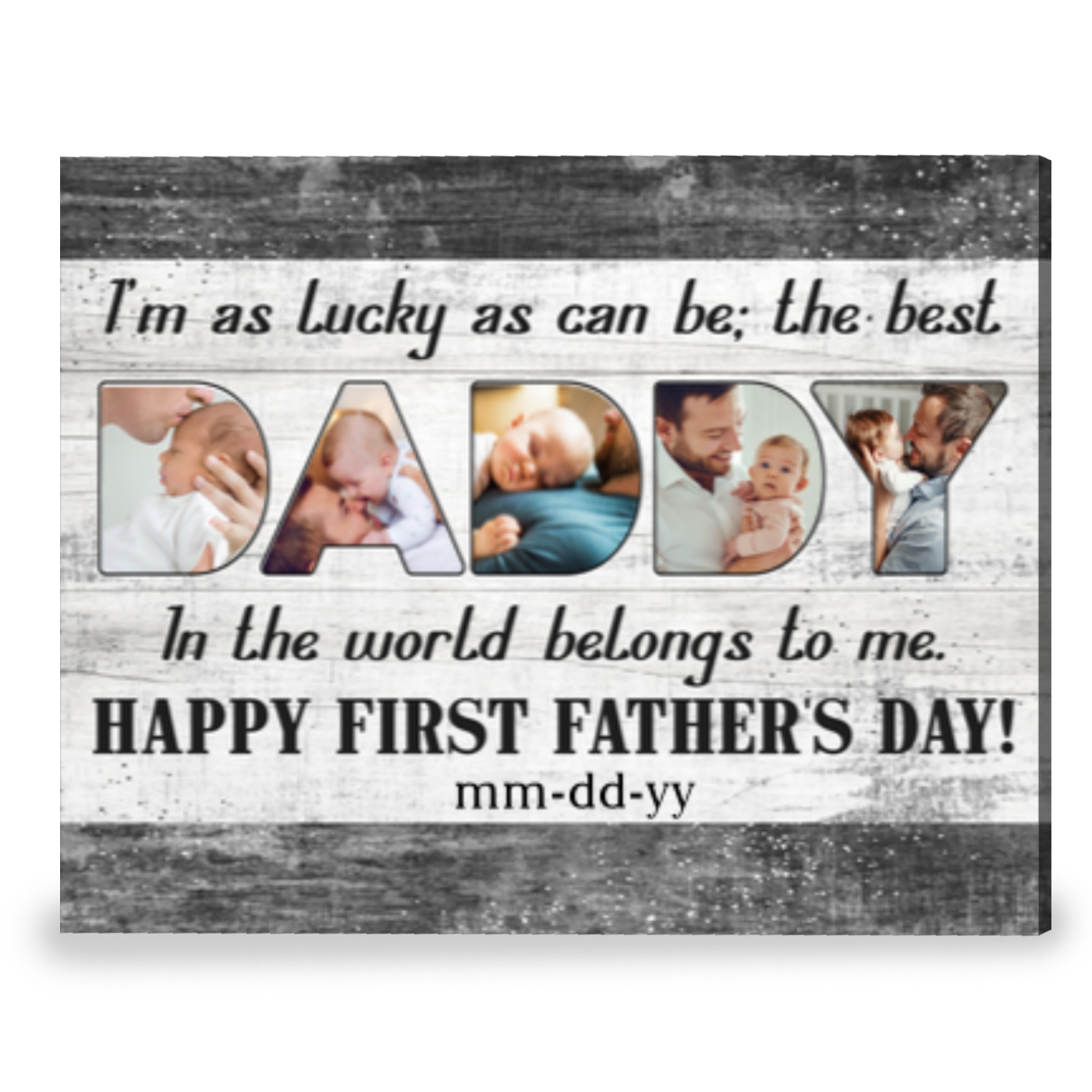 Unique First Father's Day Gift Personalized Gift For New Dad Canvas Print